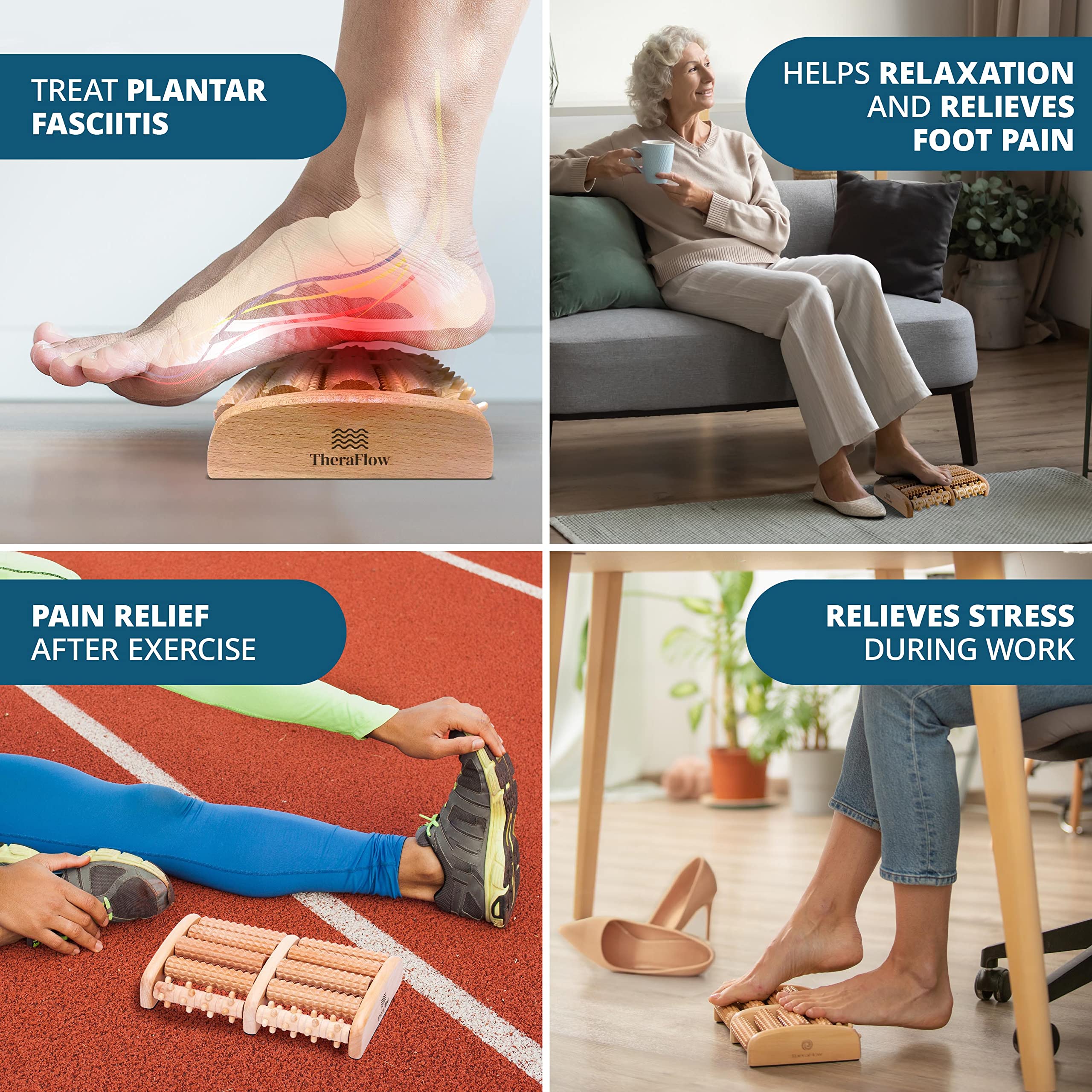 TheraFlow Foot Massager for Plantar Fasciitis Relief, Relaxation Gifts for Women, Men TheraFlow uk supplements