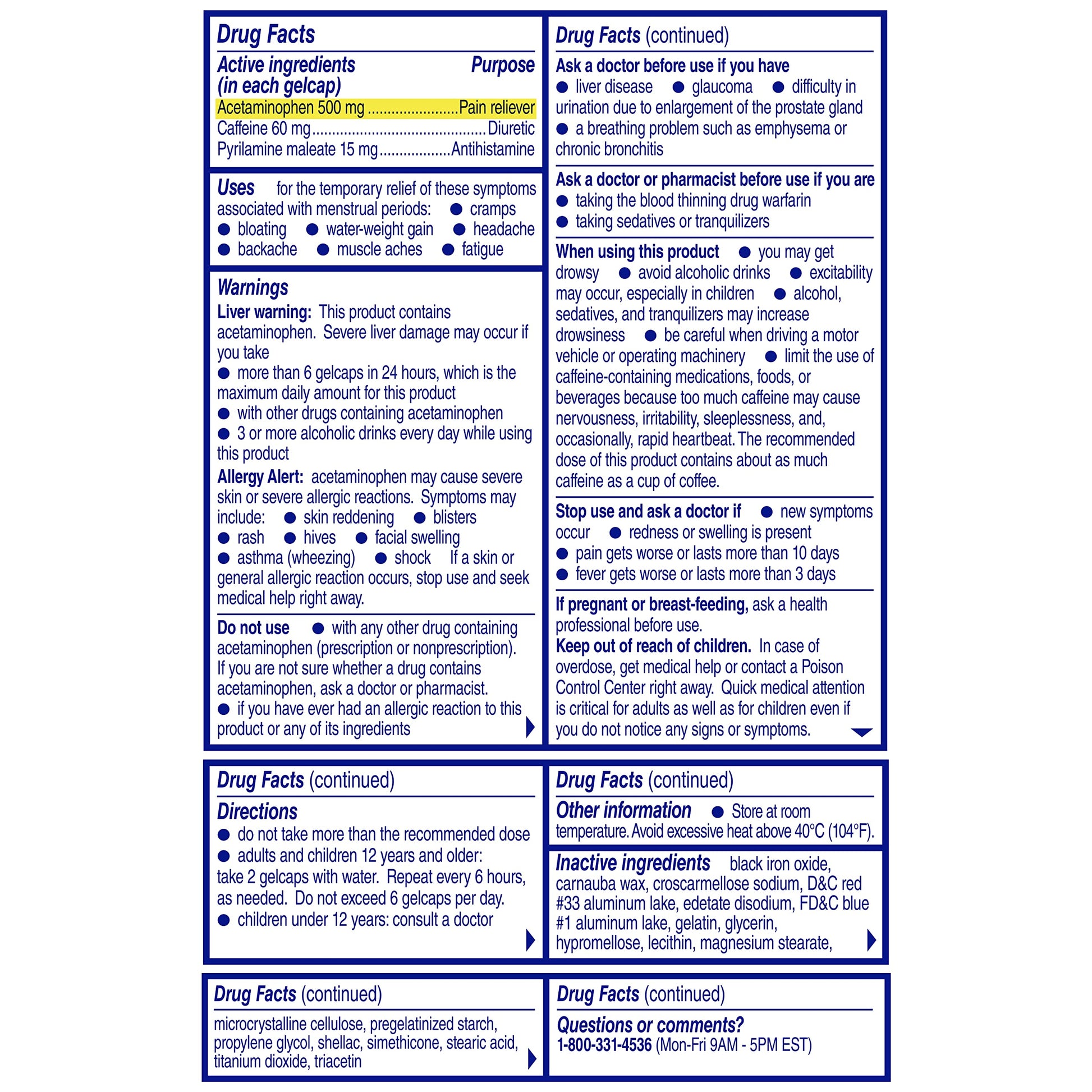 Midol Complete Gelcaps 24ct: Midol Complete Menstrual Pain Relief Gelcaps with Acetaminophen for Menstrual Symptom, PMS Relief, and Period Cramp Relief - 24 Count Midol uk supplements