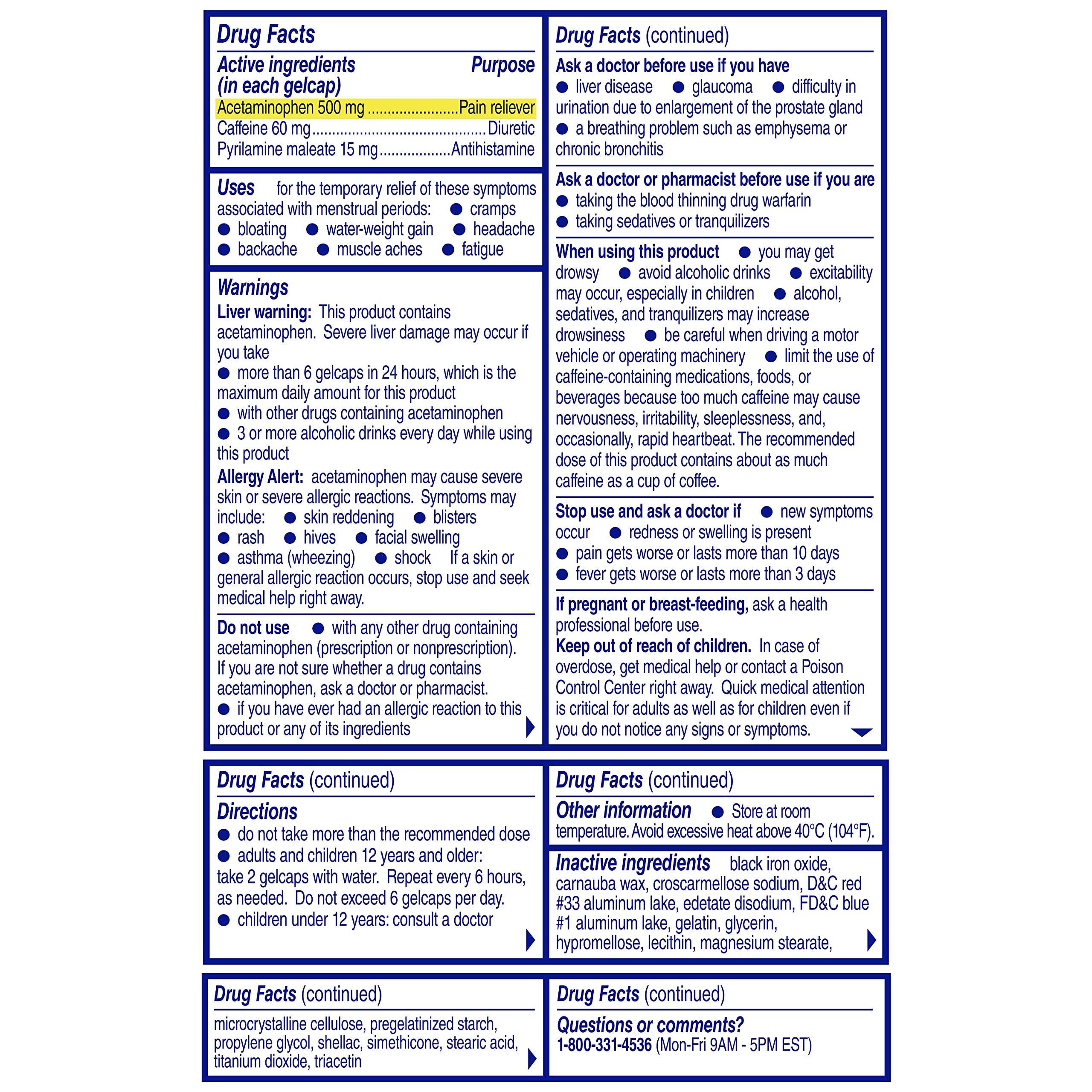 Midol Complete Gelcaps 24ct: Midol Complete Menstrual Pain Relief Gelcaps with Acetaminophen for Menstrual Symptom, PMS Relief, and Period Cramp Relief - 24 Count Midol uk supplements