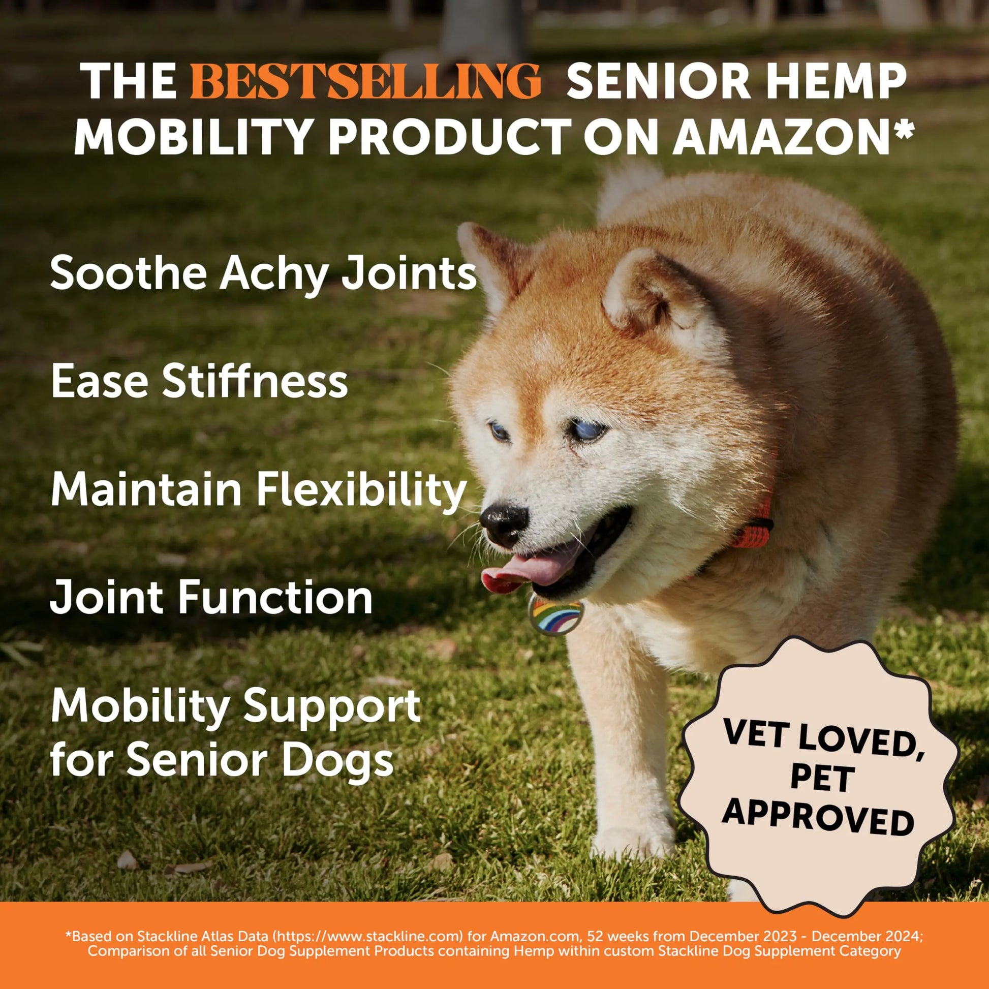 Senior Hemp Hip and Joint Supplement for Dogs - Glucosamine Chondroitin, MSM & Green Lipped Mussel - Relief for Joint Stiffness, Advanced Strength Mobility Support for Senior Dogs (Chicken, 90 Ct) Pet Honesty uk supplements