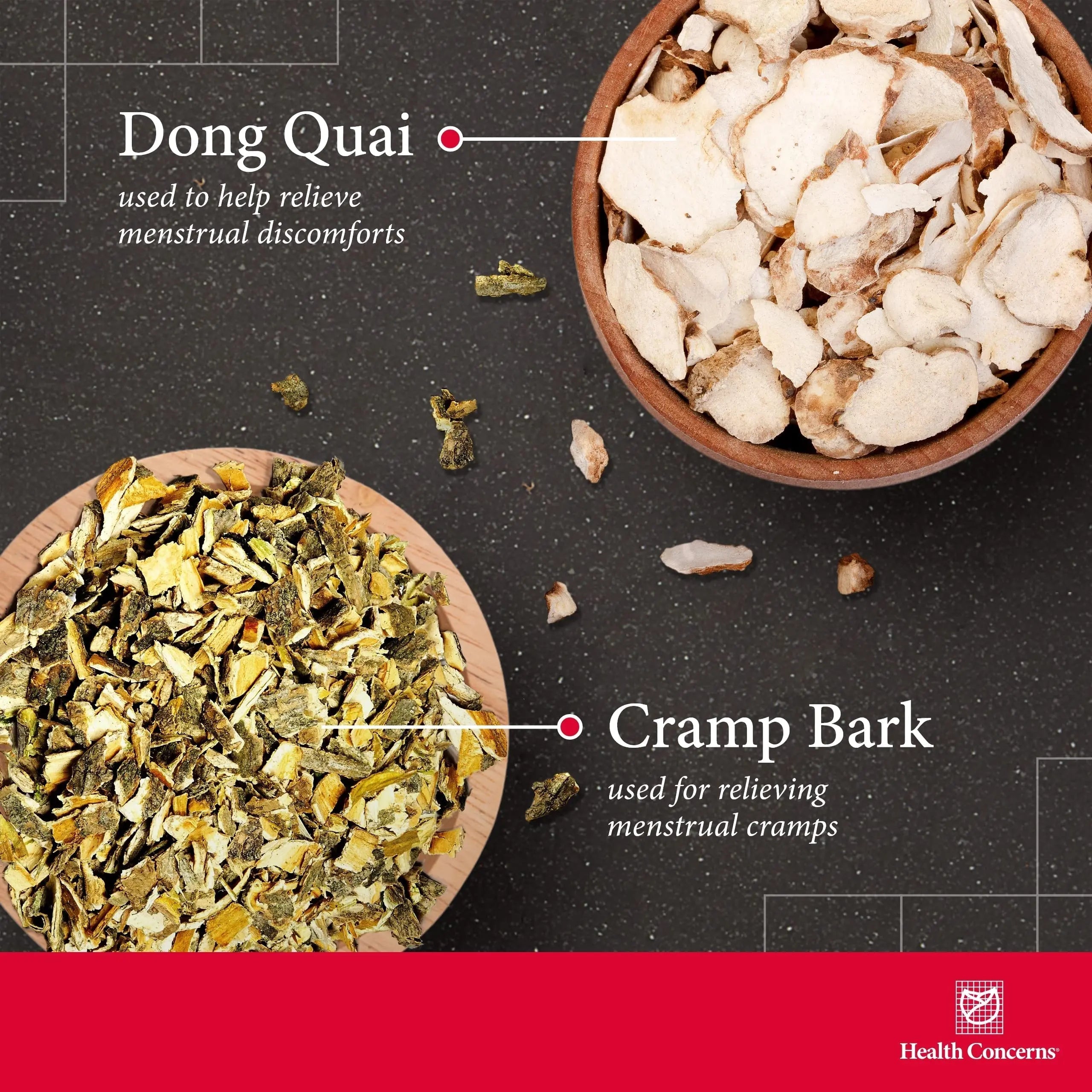 Health Concerns Cramp Bark Plus – Menstrual Cramp Relief & Hormonal Balance – Circulation Support – Dong Quai, Black Cohosh, Bupleurum & Chinese Herbs – Herbal Supplement for Women – 90 Capsules Health Concerns uk supplements