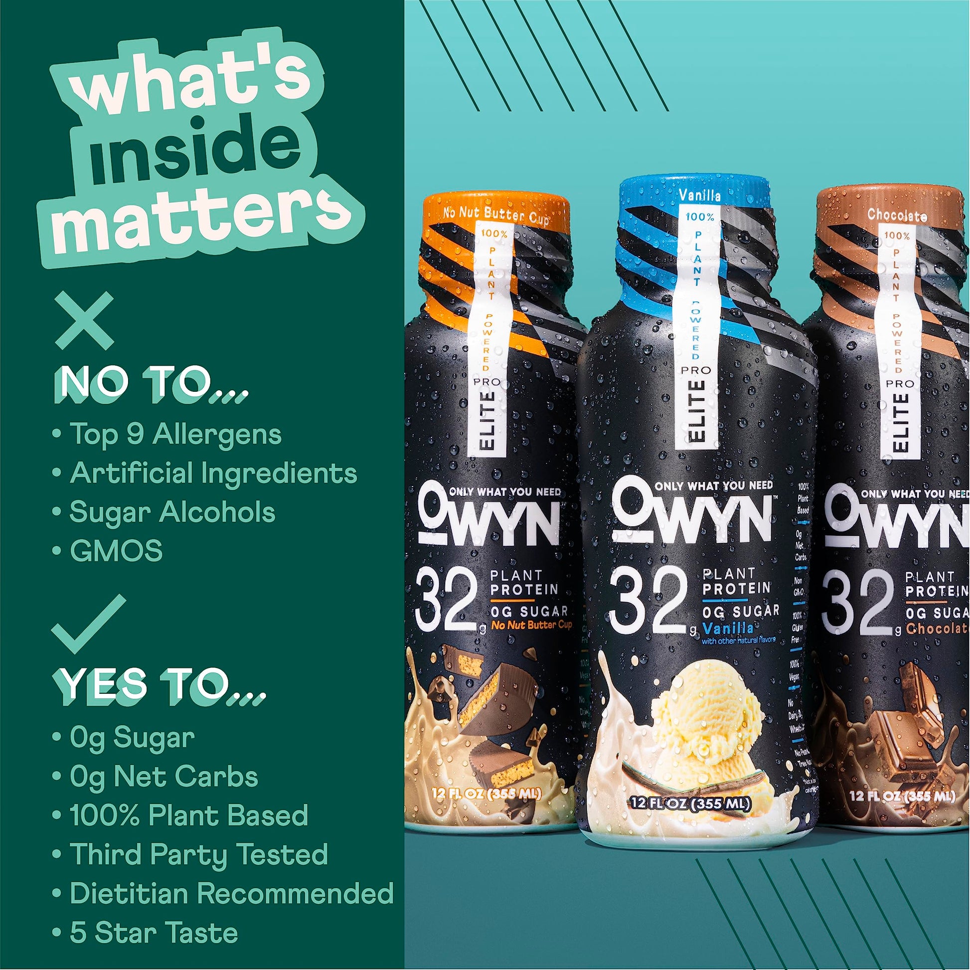 OWYN Only What You Need Pro Elite Vegan High Protein Keto Shake, 32g Protein, 9 Amino OWYN Only What You Need uk supplements