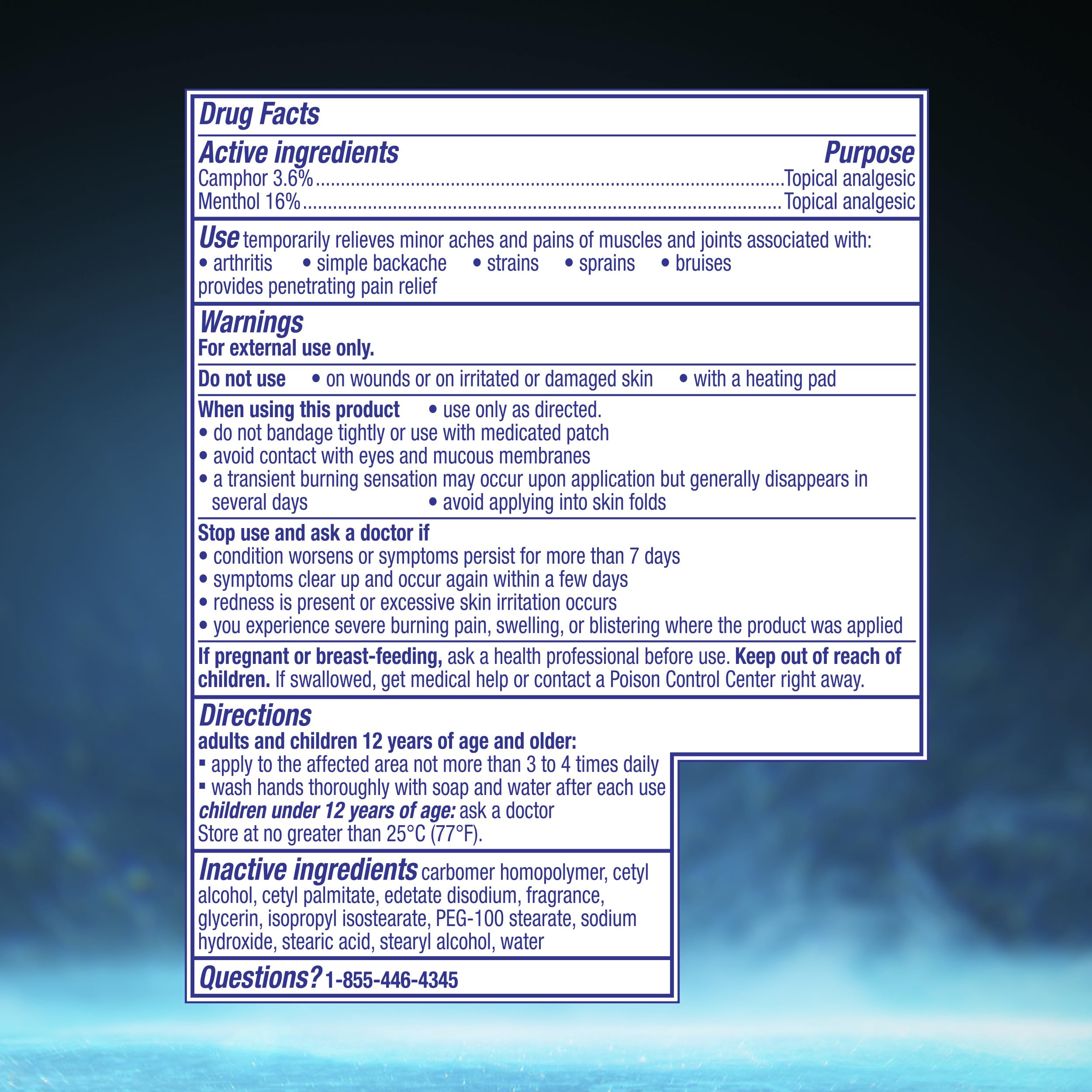 Vicks VapoFreeze Topical Pain Cream 3.0oz, Maximum Strength Menthol+ for Muscle Pain Relief, Joint Pain Relief, Knee Pain Relief, Back Pain Relief, Cream for Pain Relief, Topical Pain Relief Vicks uk supplements
