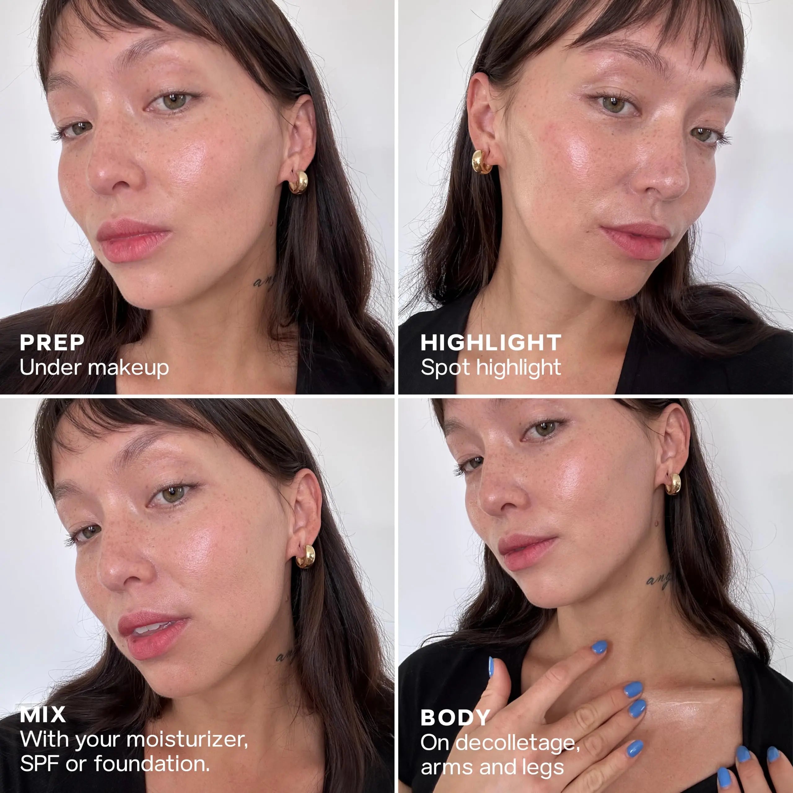 Saie Glowy Super Gel - Hydrating Makeup Primer and Illuminating Glow Serum Enriched with Vitamin C and Squalane Oil - All-Over Liquid Highlighter Makeup for Instant Glass Skin - Starglow (1 oz) Saie uk supplements