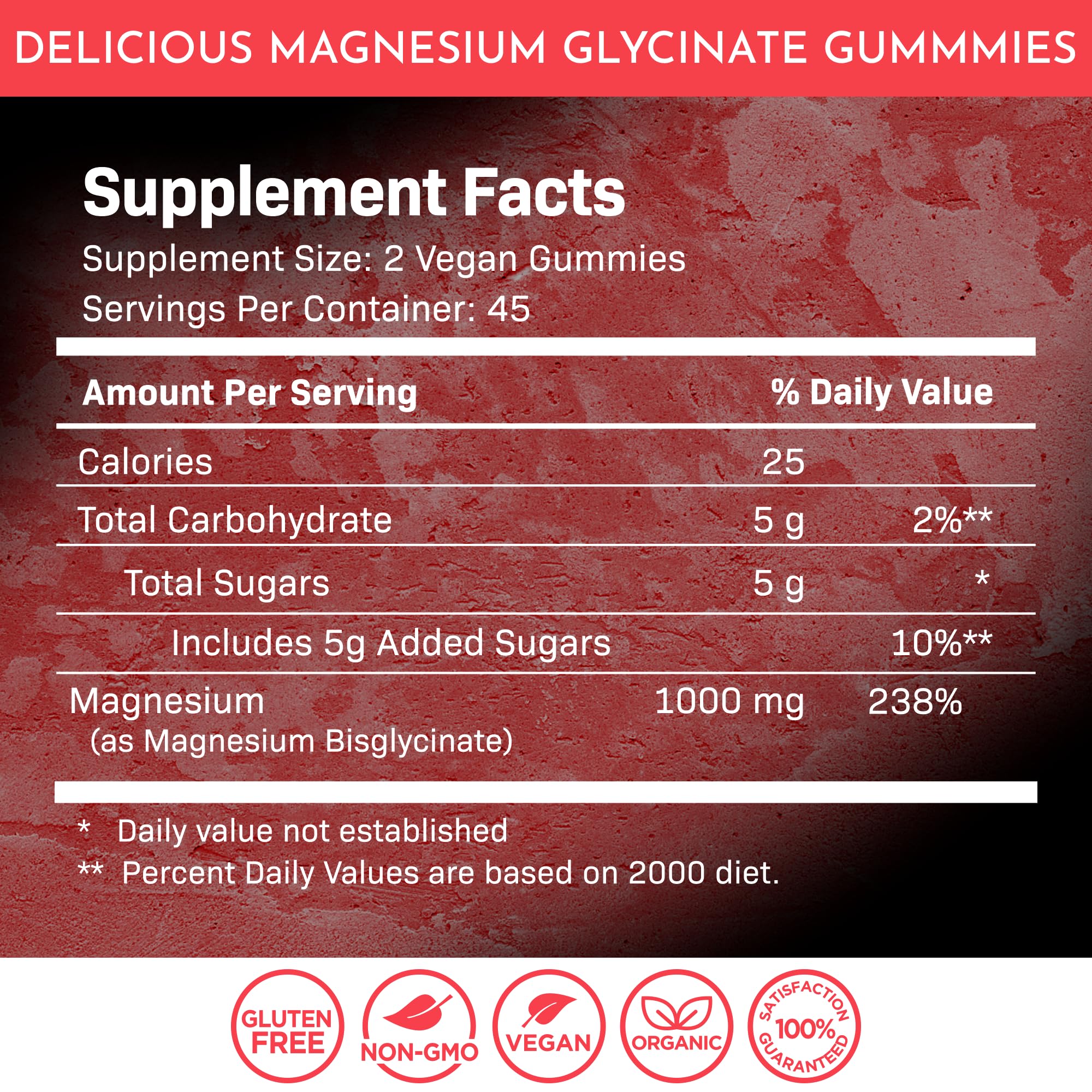 Magnesium Glycinate Gummies - 1000 mg - Magnesium Supplement to Support WELLNESS LABSRX uk supplements