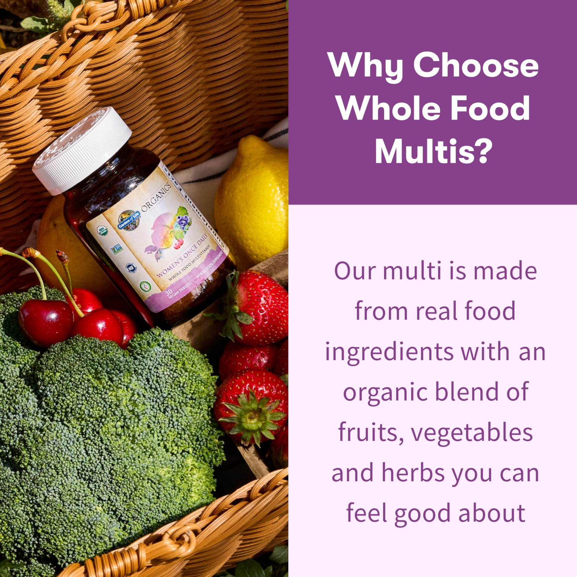 Garden of Life Organics Multivitamin for Women - Women's Once Daily Multi - Whole Food Multi with Iron, Biotin, Vegan Organic Womens Multivitamin Garden of Life uk supplements