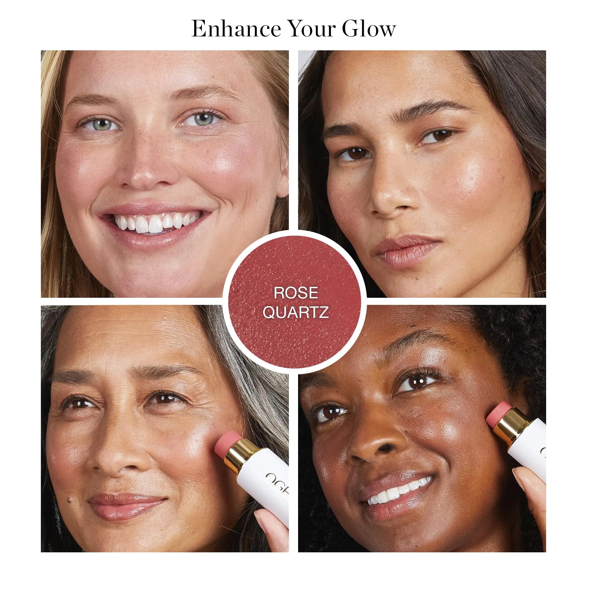 Ogee Sculpted Face Stick (ROSE QUARTZ - ROSE BLUSH) Certified Organic Blush Stick - Multi-Use Cream Blush Stick for Cheeks, Lips & Face Ogee uk supplements
