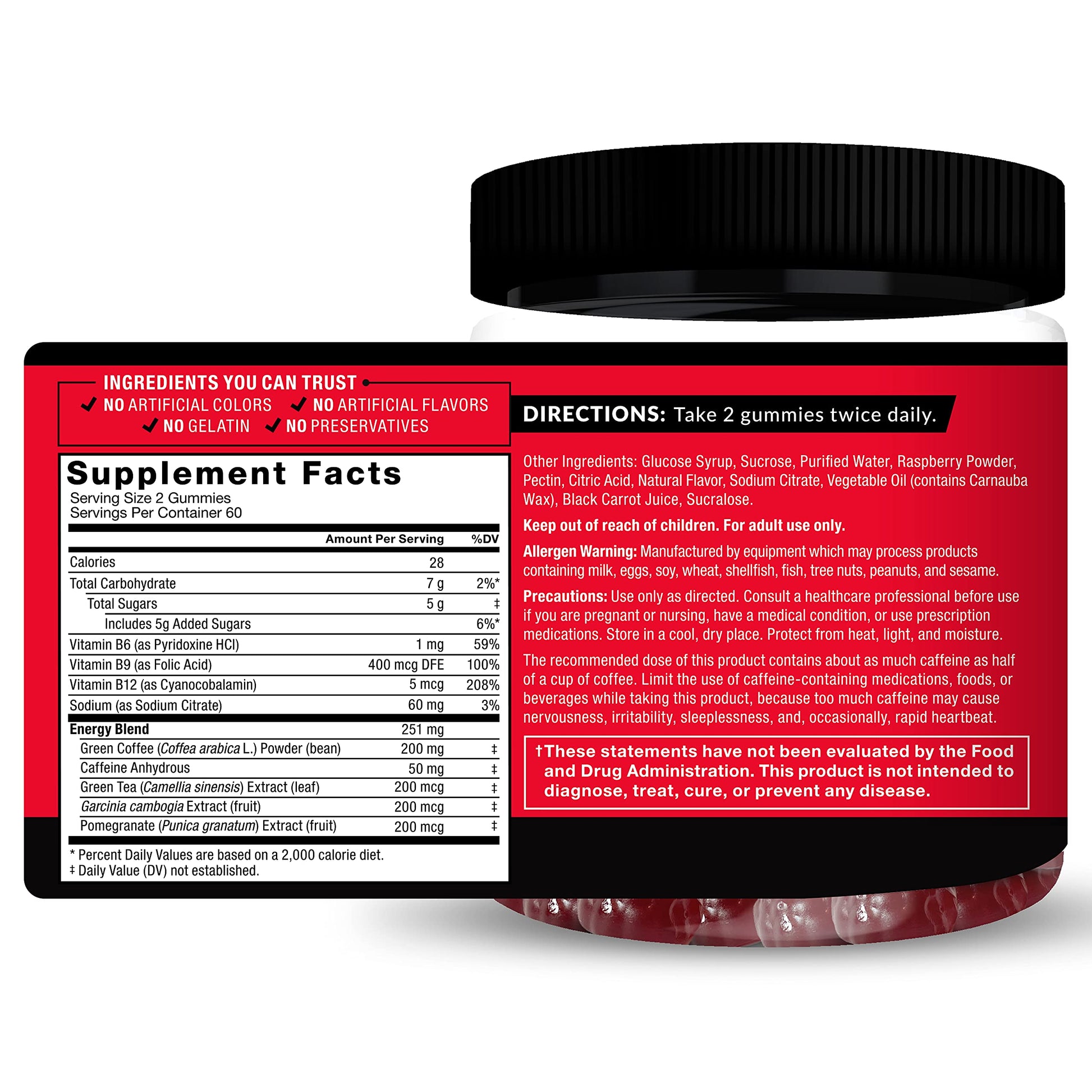 Force Factor LeanFire Thermo Gummies with B12 Vitamins, Caffeine, & Green Coffee Bean Force Factor uk supplements