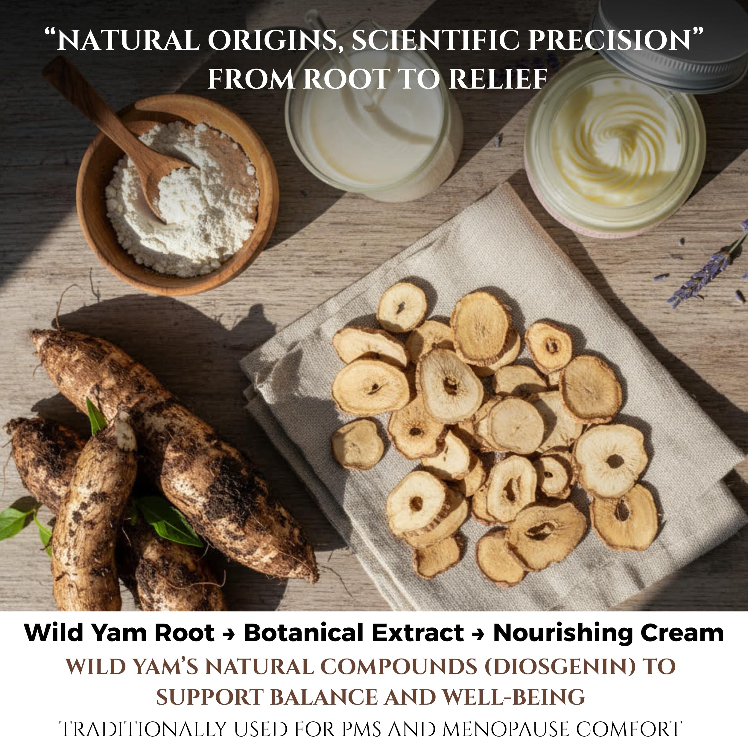 Seraphime Wild Yam Cream for Hormone Balance - Gift for Mom - Menopause and PMS Support for Women - Wild Yam Balancing Cream - Hot Flashes, Night Sweats, Mood Swings, Low Energy - Lavender 4oz Seraphime uk supplements