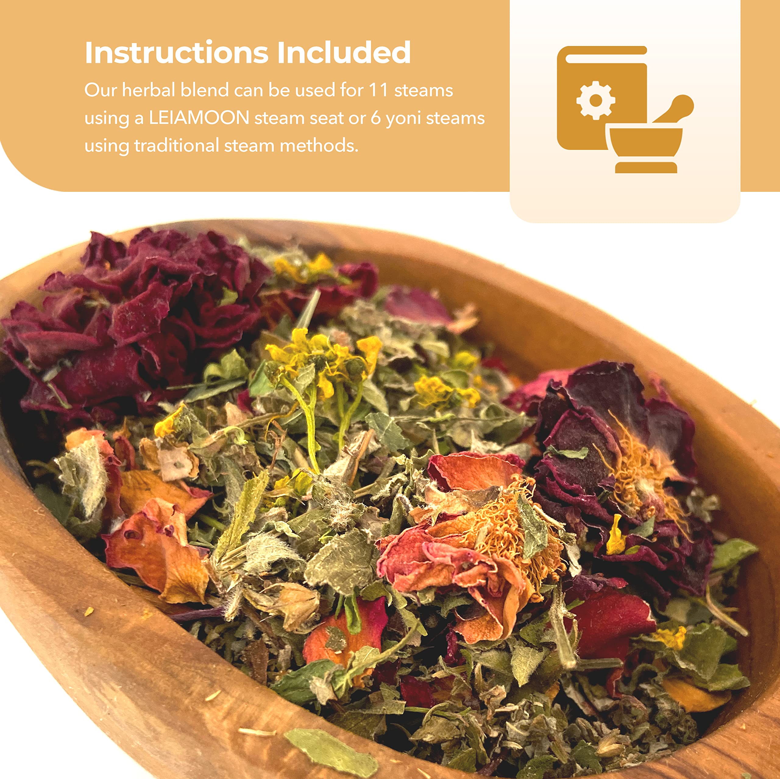Yoni Steam Herbs Creativity Blend, Receptivity & Fertility Yoni Herbs for Cleansing and Toning Leiamoon uk supplements
