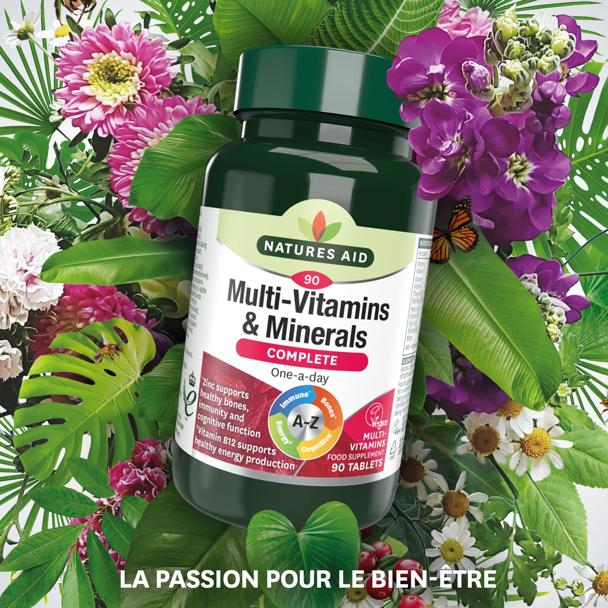 Natures Aid Multivitamins and Minerals, 90 Count (Pack of 1), (Packing may vary) natures aid uk supplements