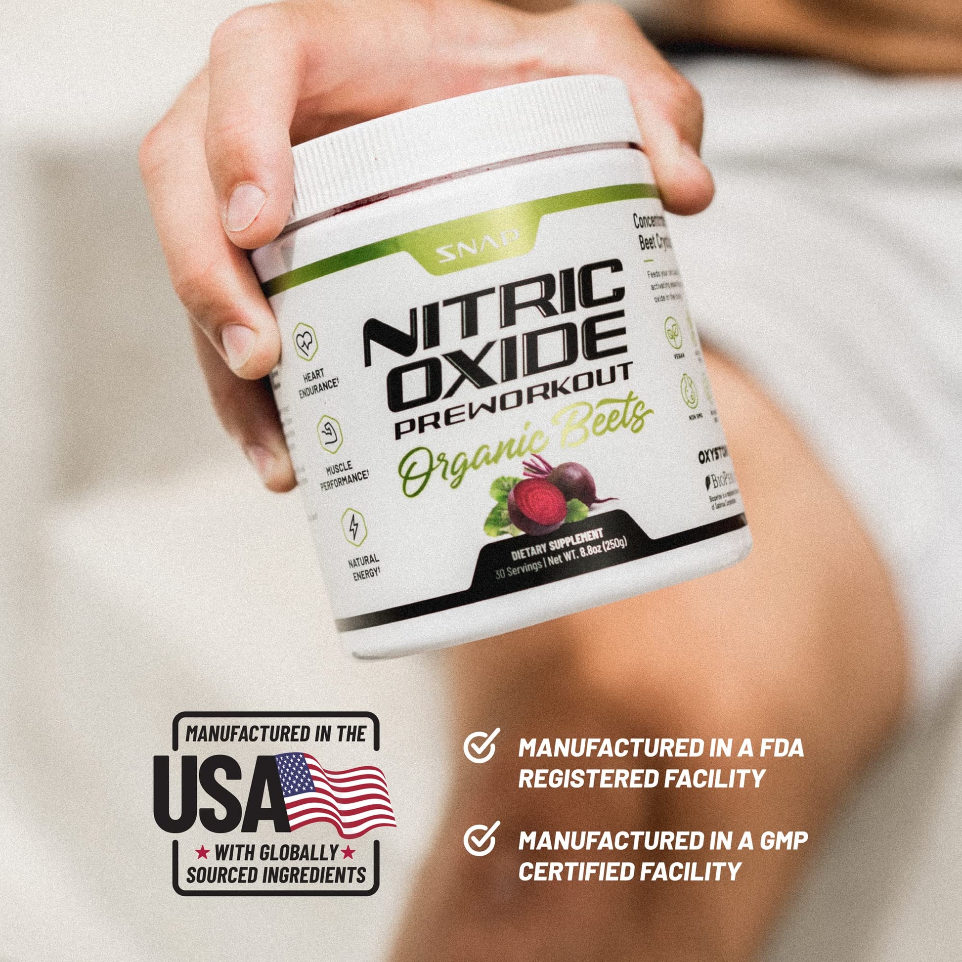 Snap Supplements Preworkout Beet Root Powder, Nitric Oxide Pre Workout with Organic Snap Supplements uk supplements