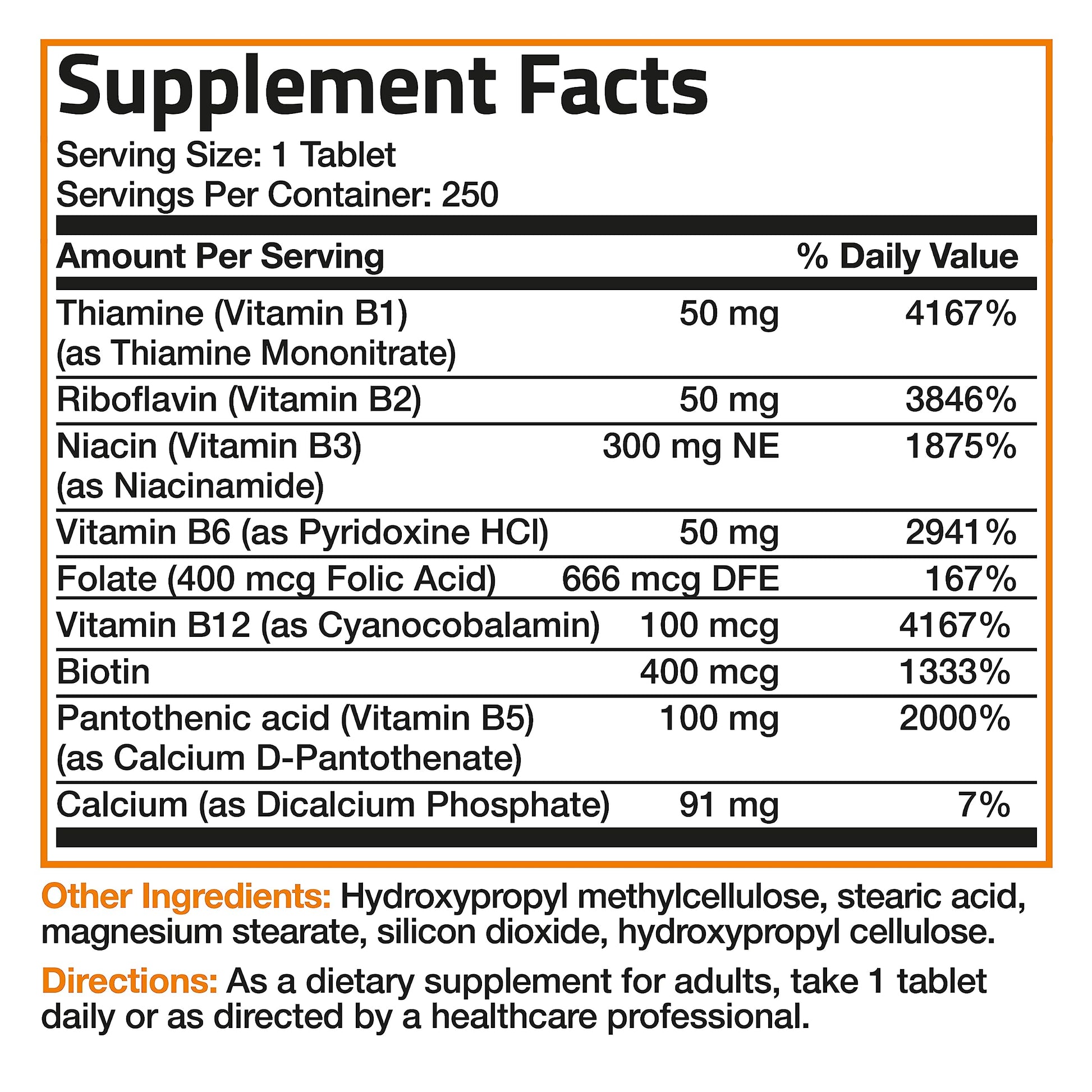 Bronson Super B Vitamin B Complex Sustained Slow Release Vitamin B1, B2, B3, B6, B9 Bronson uk supplements