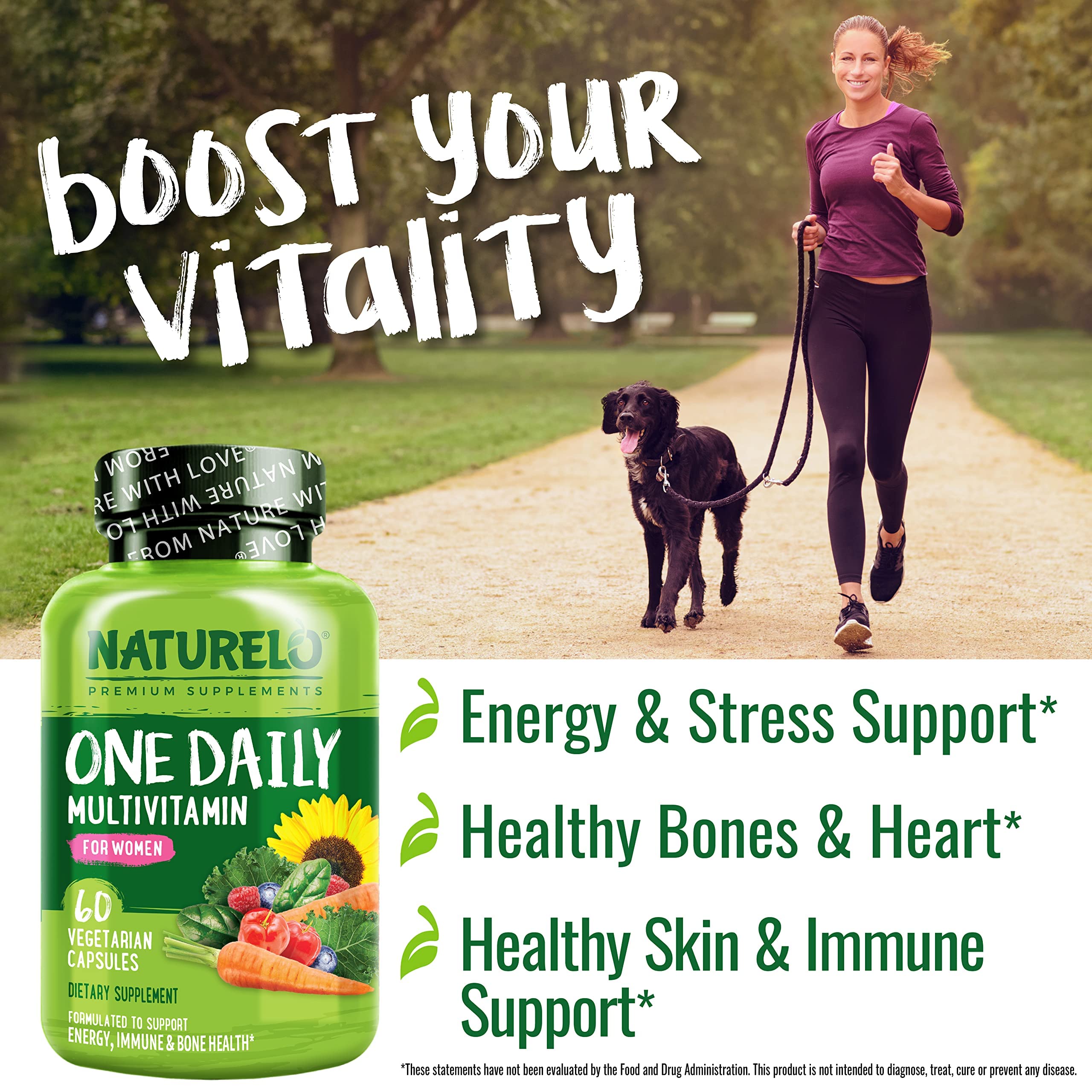 NATURELO One Daily Multivitamin for Women - Energy Support - Whole Food Supplement NATURELO uk supplements