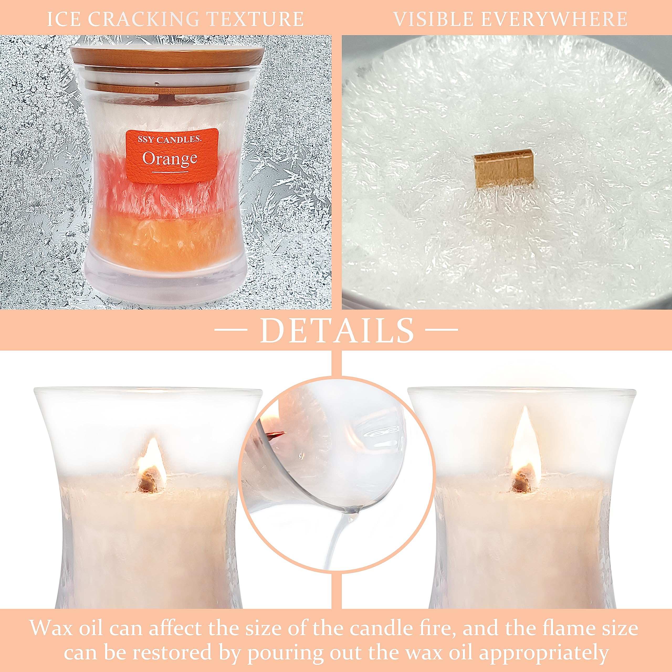 Citrus Jar Aromatherapy Candle Scented Candle Handmade Soy Candles Wood Candles Wick Fragrance SEUCRWAX uk supplements
