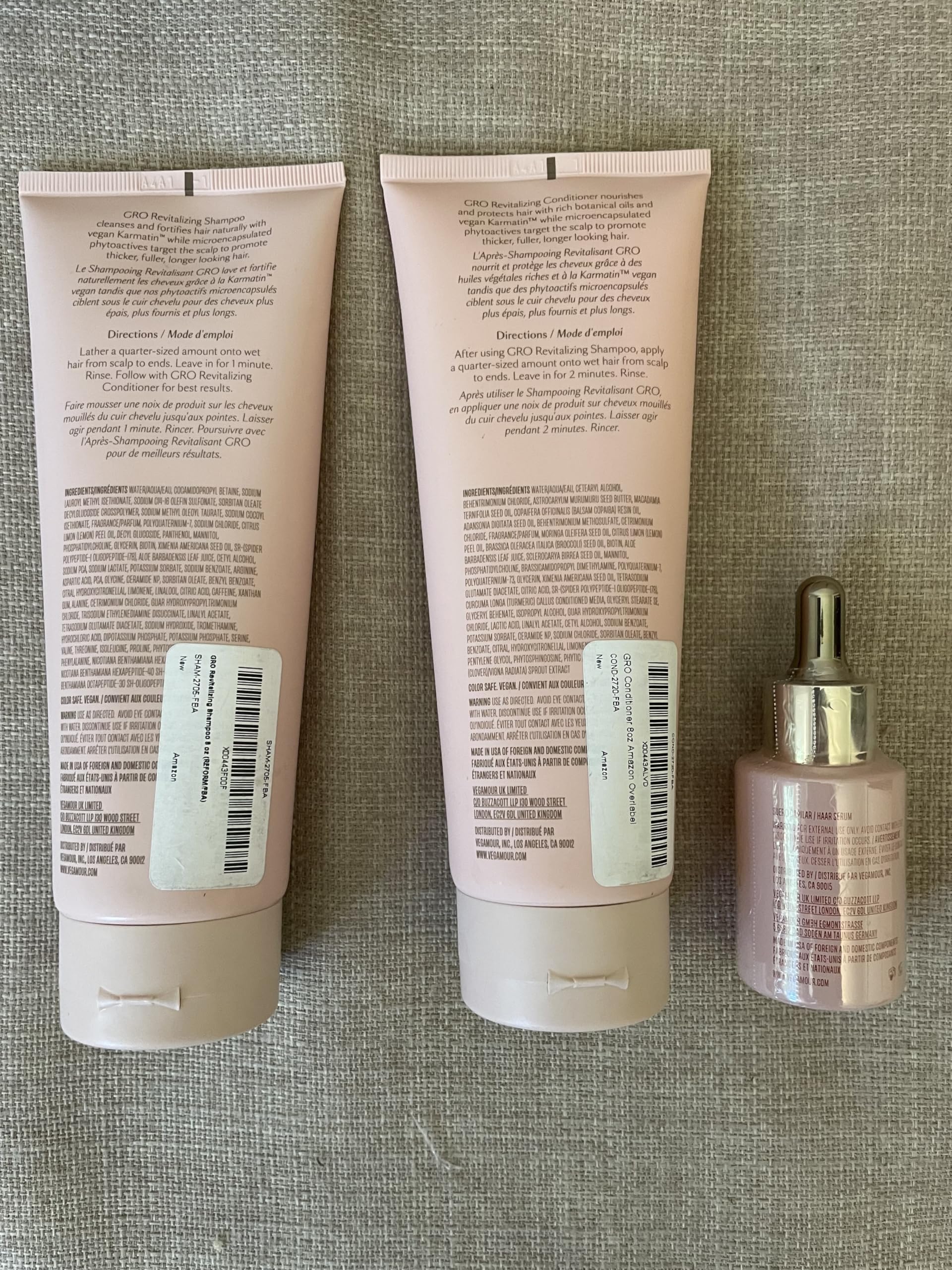 Vegamour GRO Essentials Kit Includes GRO Revitalizing Shampoo & Conditioner and GRO Hair Serum for Thinning Hair VEGAMOUR uk supplements