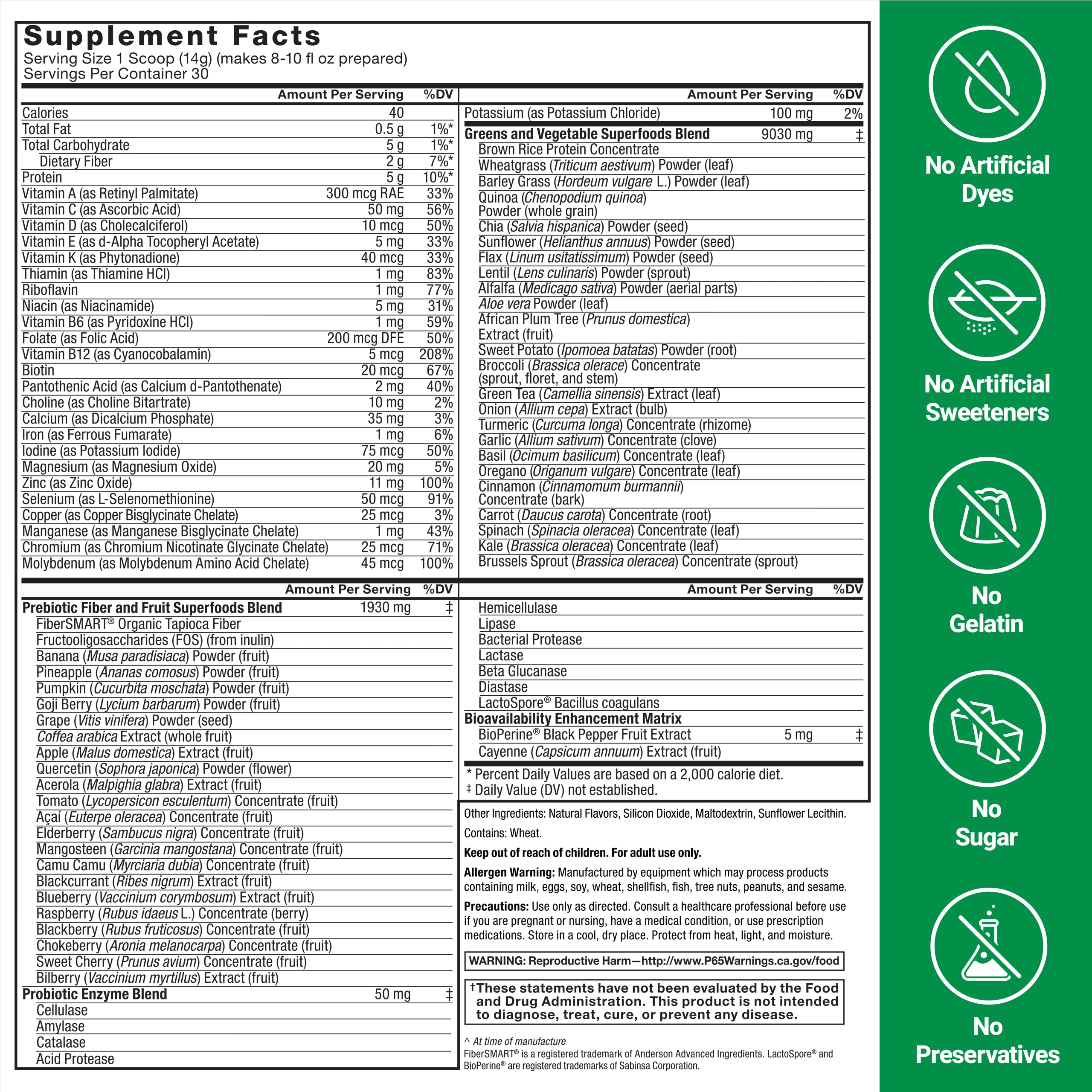 Force Factor Smarter Greens Superfoods Powder, 2-Pack, Supports Digestion and Bloating, Immunity, and Energy, Greens Powder with Probiotics, Digestive Enzymes, Antioxidants, and Fiber, 60 Servings Force Factor uk supplements