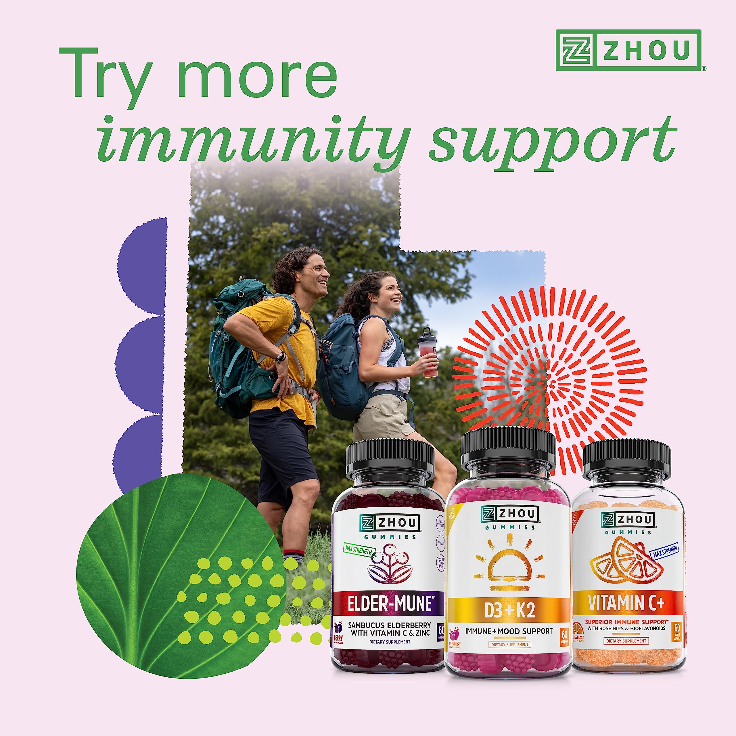 Zhou Nutrition Vitamin D3 K2, Bone and Heart Health Formula 5000 IU Vitamin D3 & 90 mcg Zhou Nutrition uk supplements
