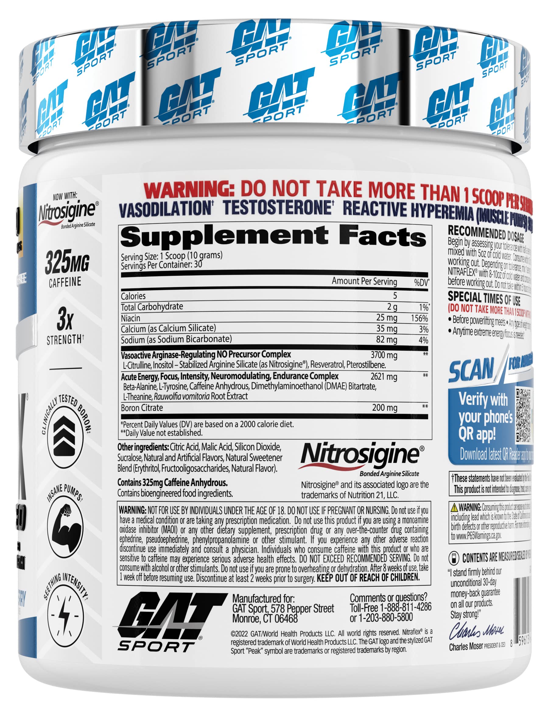 GAT SPORT Nitraflex Advanced Pre-Workout Powder, Increases Blood Flow GAT SPORT uk supplements