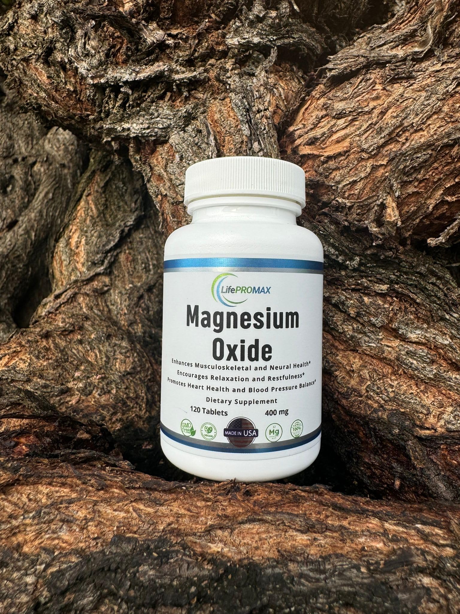 Magnesium 400mg [High Potency] Supplement – Magnesium Oxide for Immune Support, Muscle Recovery, Leg Cramps and Relaxation 120 Tablets LifePROMAX uk supplements