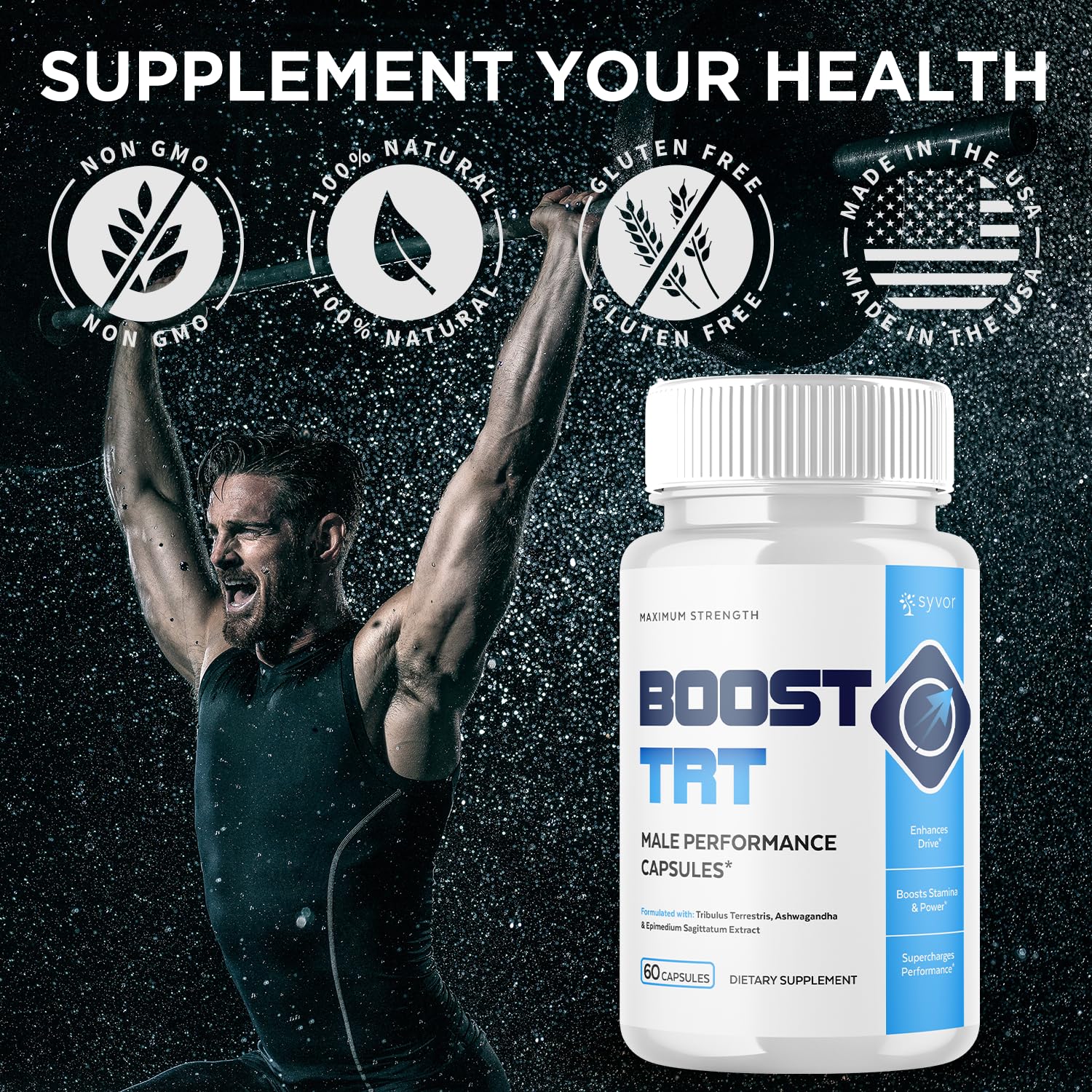 (2 Pack) Boost TRT Capsules, Official BoostTRT Capsules with All Natural Ingredients, Advanced Health & Wellness Support Formula with Max Strength Premium Active Lifestyle Vitamins (120 Capsules) Syvor uk supplements