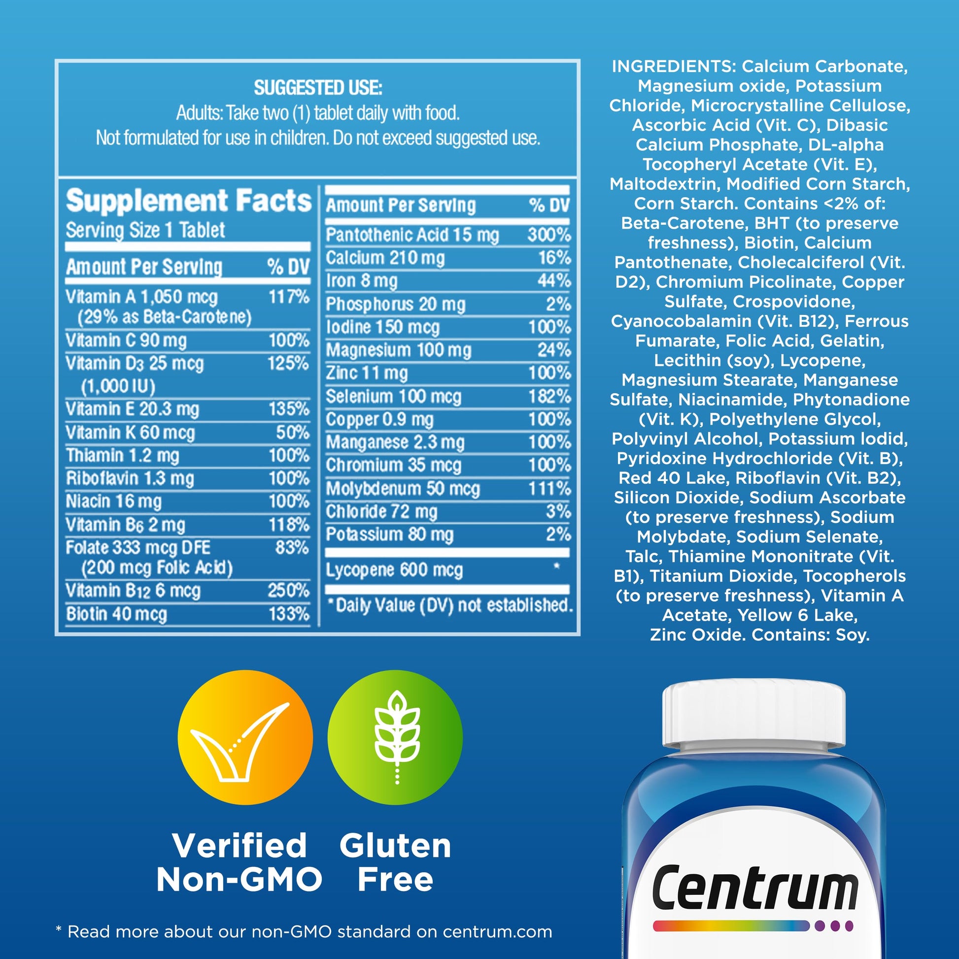 Centrum Multivitamin for Men, Multivitamin/Multimineral Supplement with Vitamin D3, B Vitamins and Antioxidants Centrum uk supplements