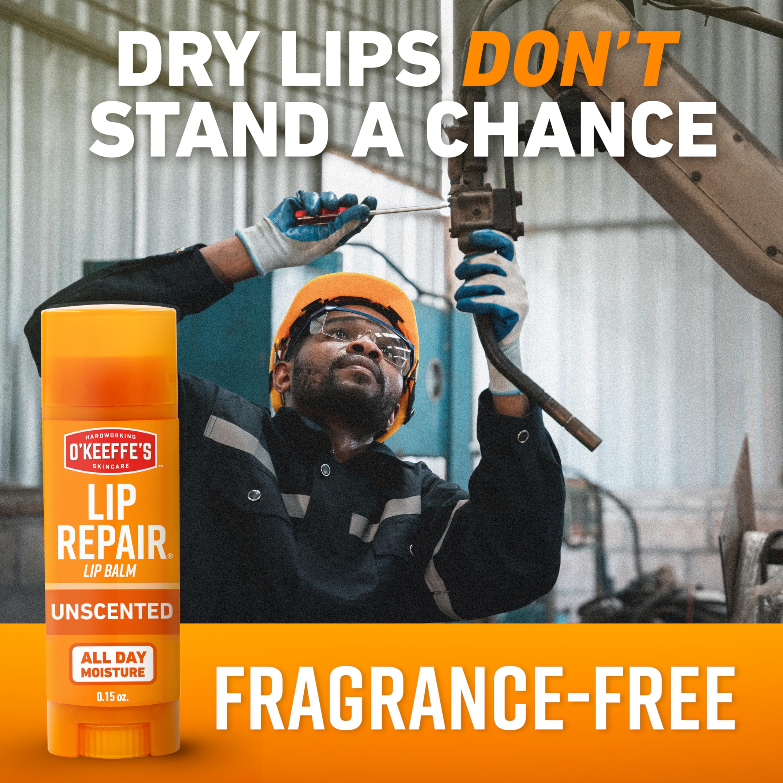 O'Keeffe's Lip Repair Unscented Lip Balm for Dry, Cracked Lips - Stick (3 Pack) - Moisturizer for Very Dry Lips O'Keeffe's uk supplements