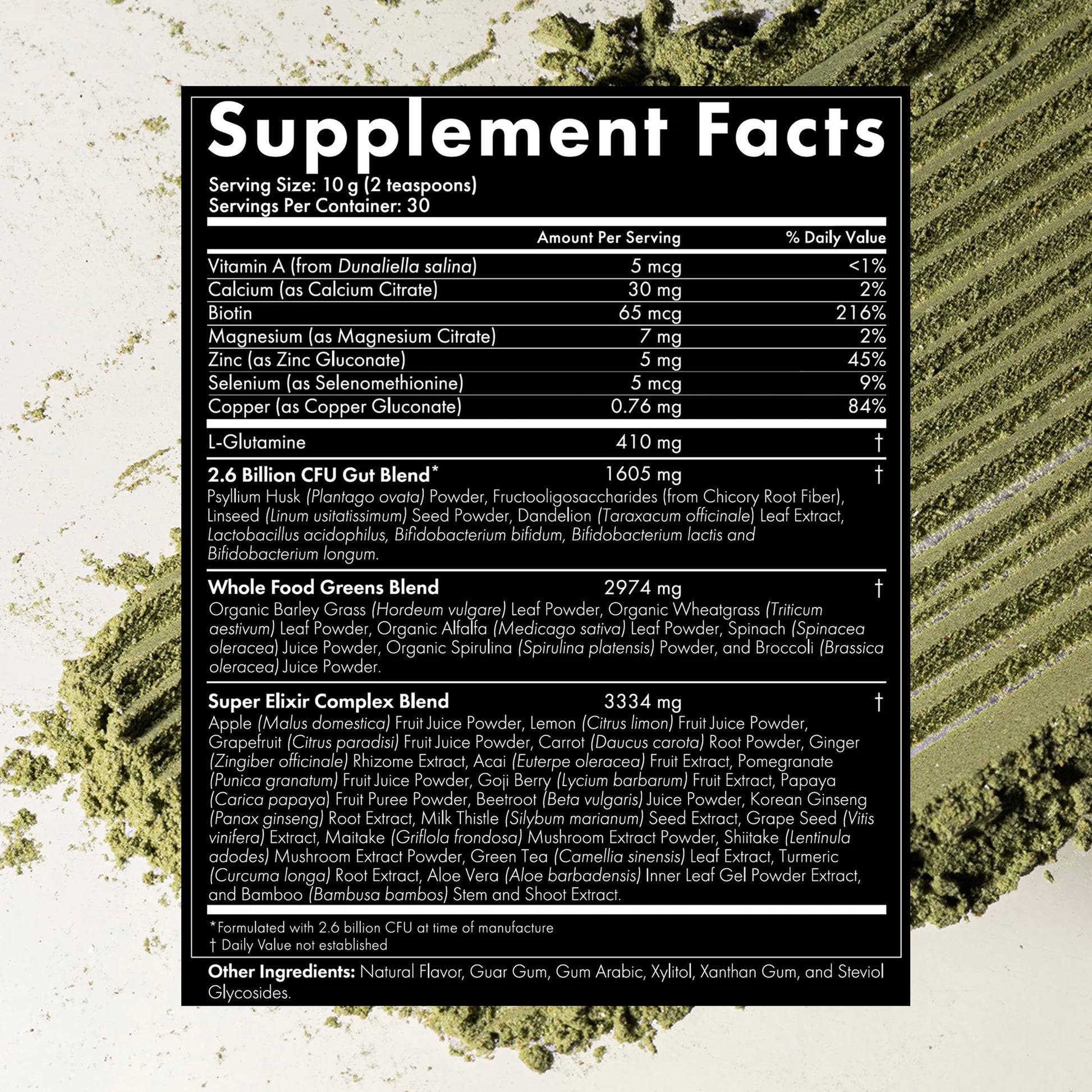 WelleCo The Super Elixir Daily Greens Powder, Probiotic Drink Mix with Whole Foods, Gluten Free, Vegan Gut Health Powder, Energy, Immunity, Healthy Skin, Hair & Nails (300g, Lemon Ginger) WelleCo uk supplements