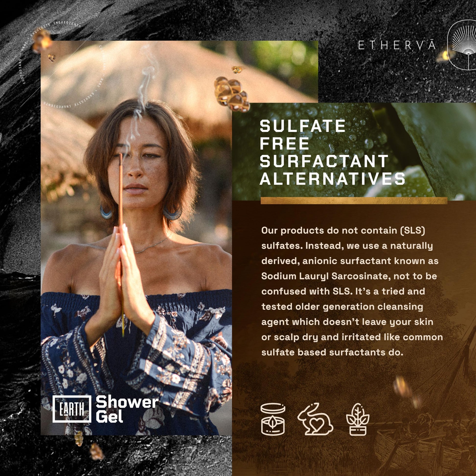 ETHERVA EARTH Body Wash for Men & Women | Patchouli, Vetiver, Incense, Virgin Coconut Oil ETHERVA uk supplements
