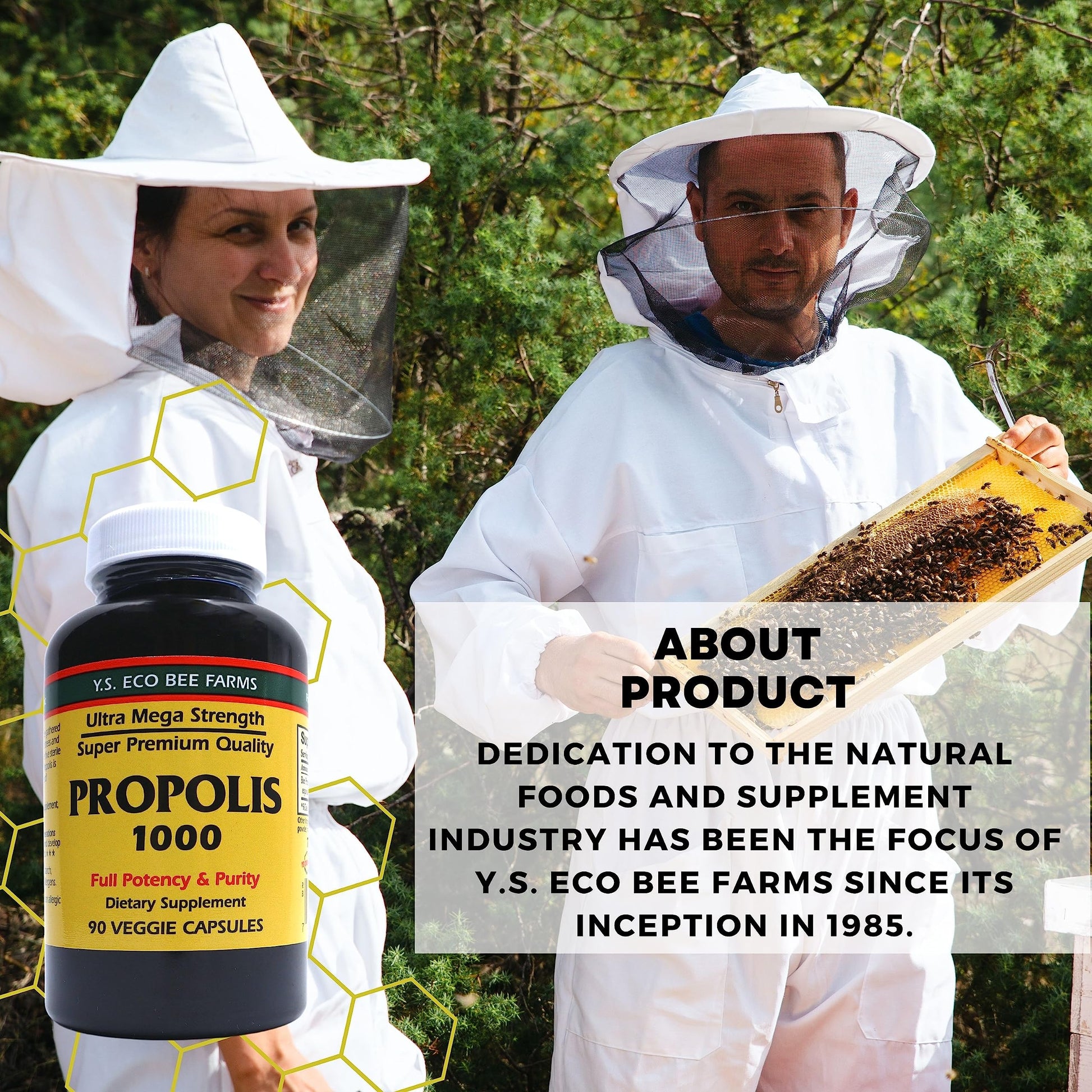 Y.S. Organic Bee Farms Propolis-Raw Unprocessed 1000mg - Your Gateway to Wellness - 90 Capsules with Bonus worldwidenutrition Multi Purpose Key Chain Worldwide Nutrition uk supplements