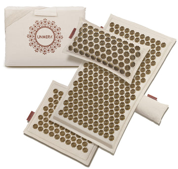 UNMERA Acupressure Mat and Pillow Set,Natural Premium Linen & Coconut Fiber Filling UNMERA uk supplements