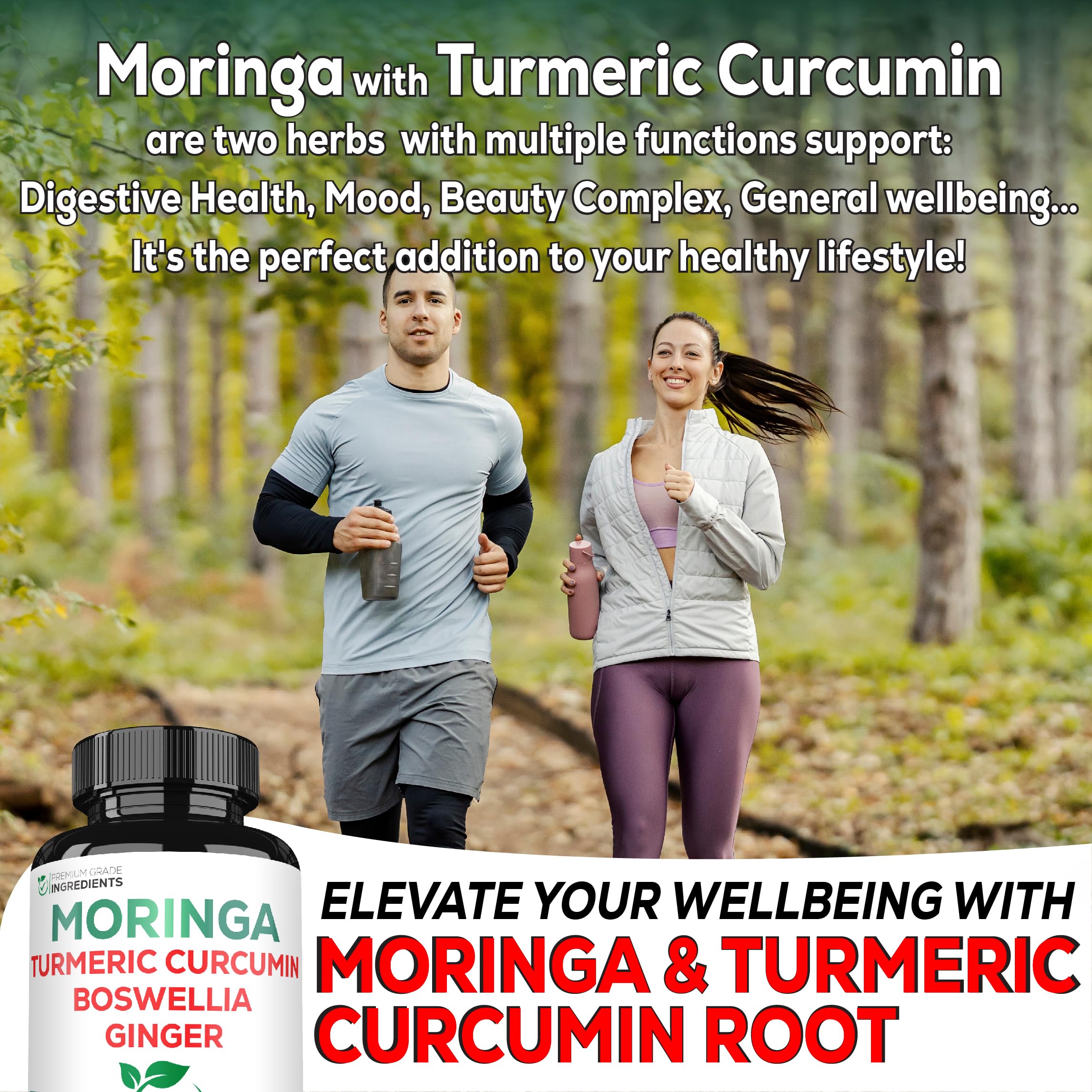 Satoomi 9in1 Moringa Capsules - Featuring Moringa, Turmeric, Boswellia, Ginger, Ashwagandha, Ceylon Cinnamon and Milk Thistle, and Resveratrol | Support Mood, Heart & Overall Health - 60 Count Satoomi uk supplements