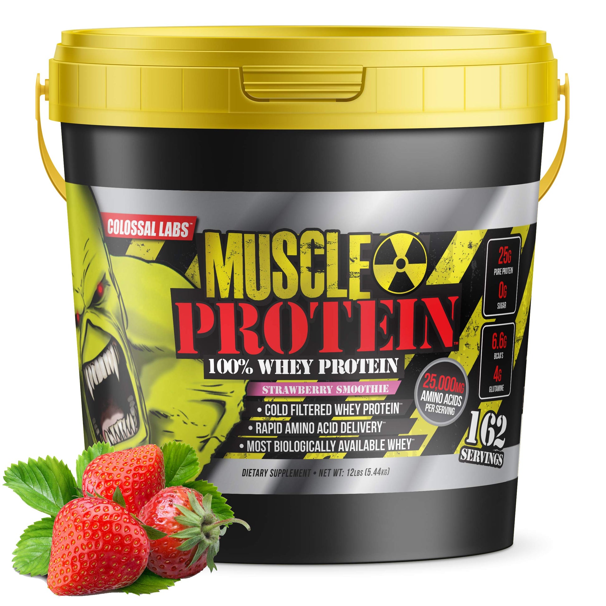 COLOSSAL LABS Whey Protein Powder [15 lbs/Pack of 1]–Strawberry Protein, Cold Filtered COLOSSAL LABS uk supplements