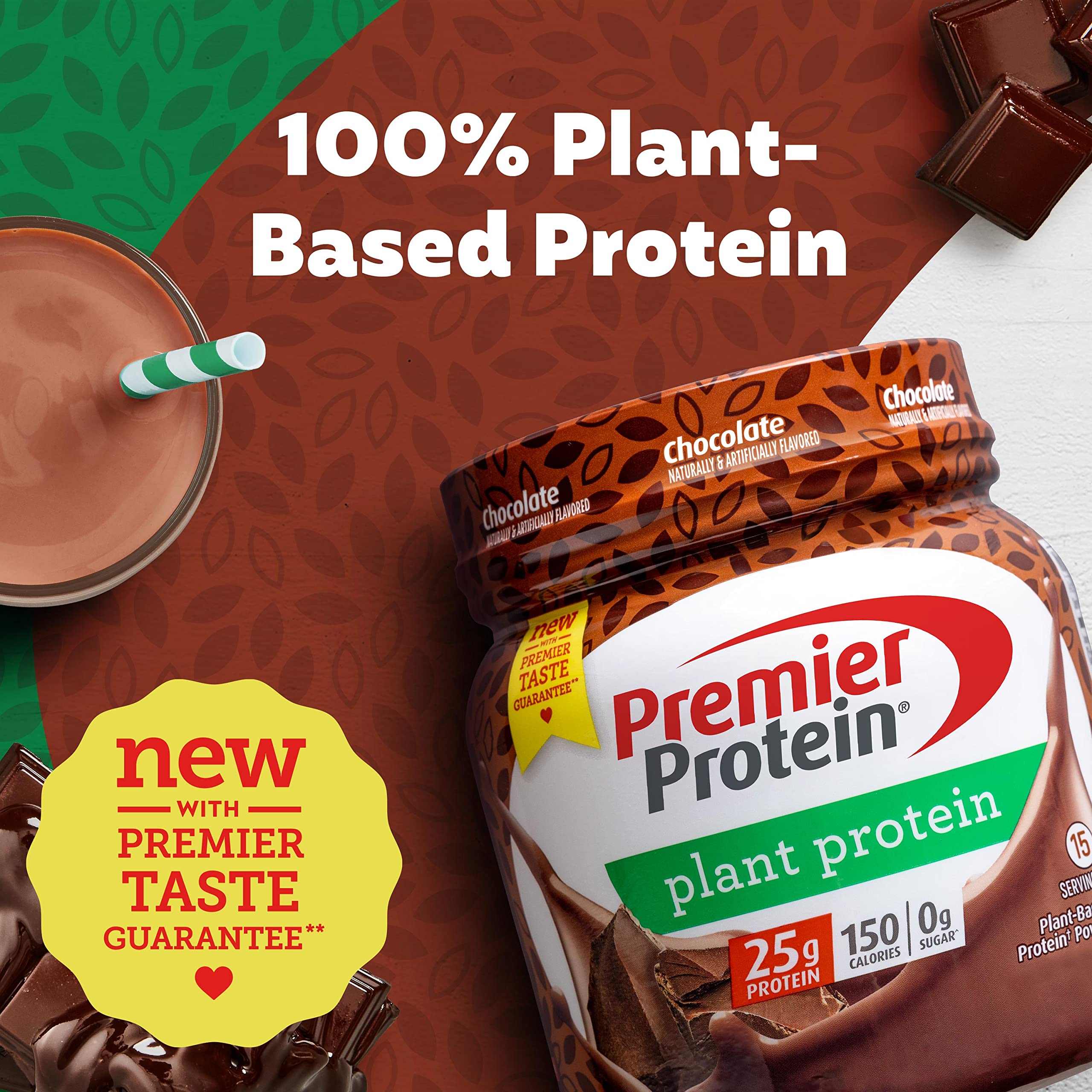 Premier Protein Powder Plant Protein, Chocolate, 25g Plant-Based Protein, 0g Sugar Premier Protein uk supplements