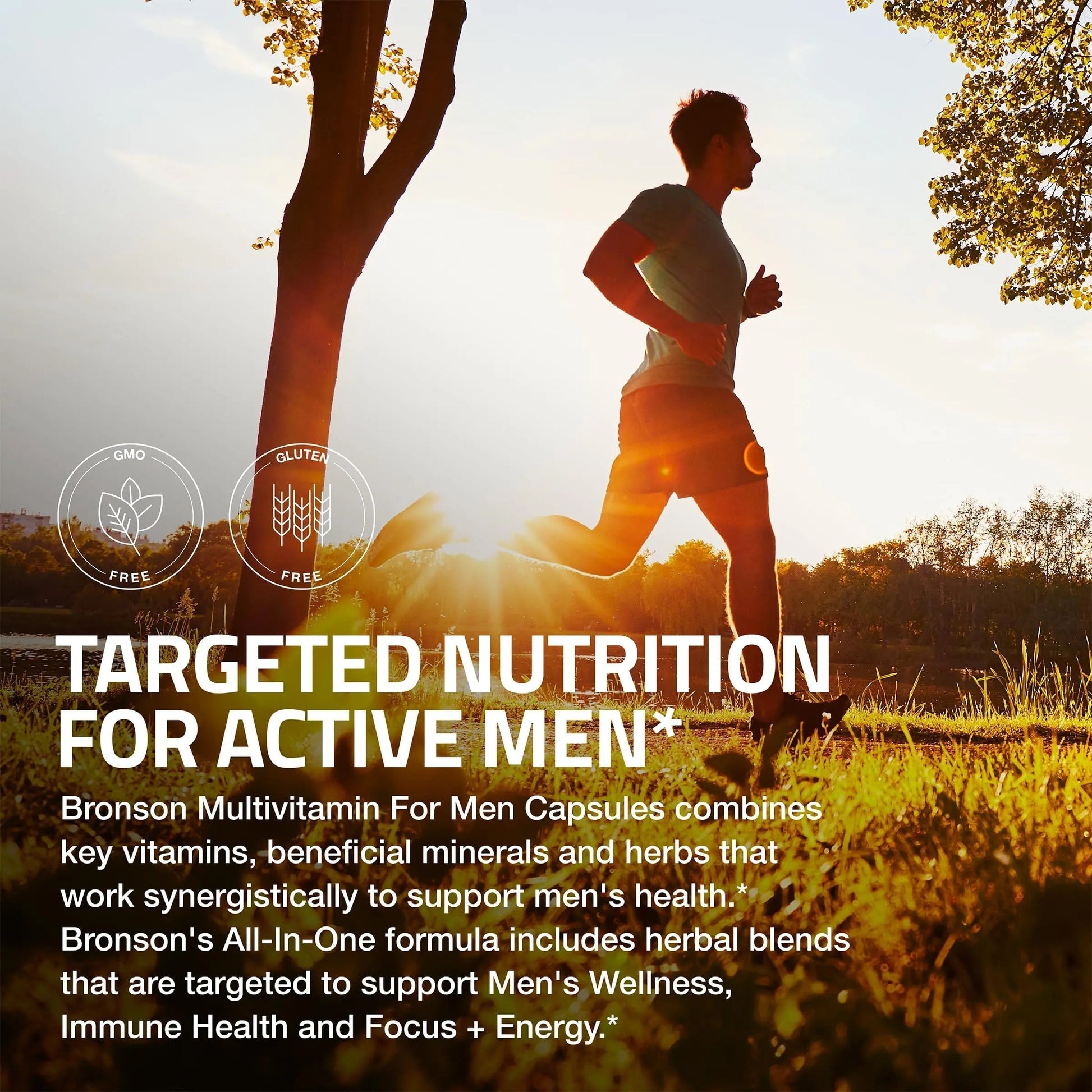 Bronson Multivitamin for Men All-in-One Daily Coverage Formula Key Vitamins, Minerals & Herbs to Support Men's Health, 60 Capsules Bronson uk supplements