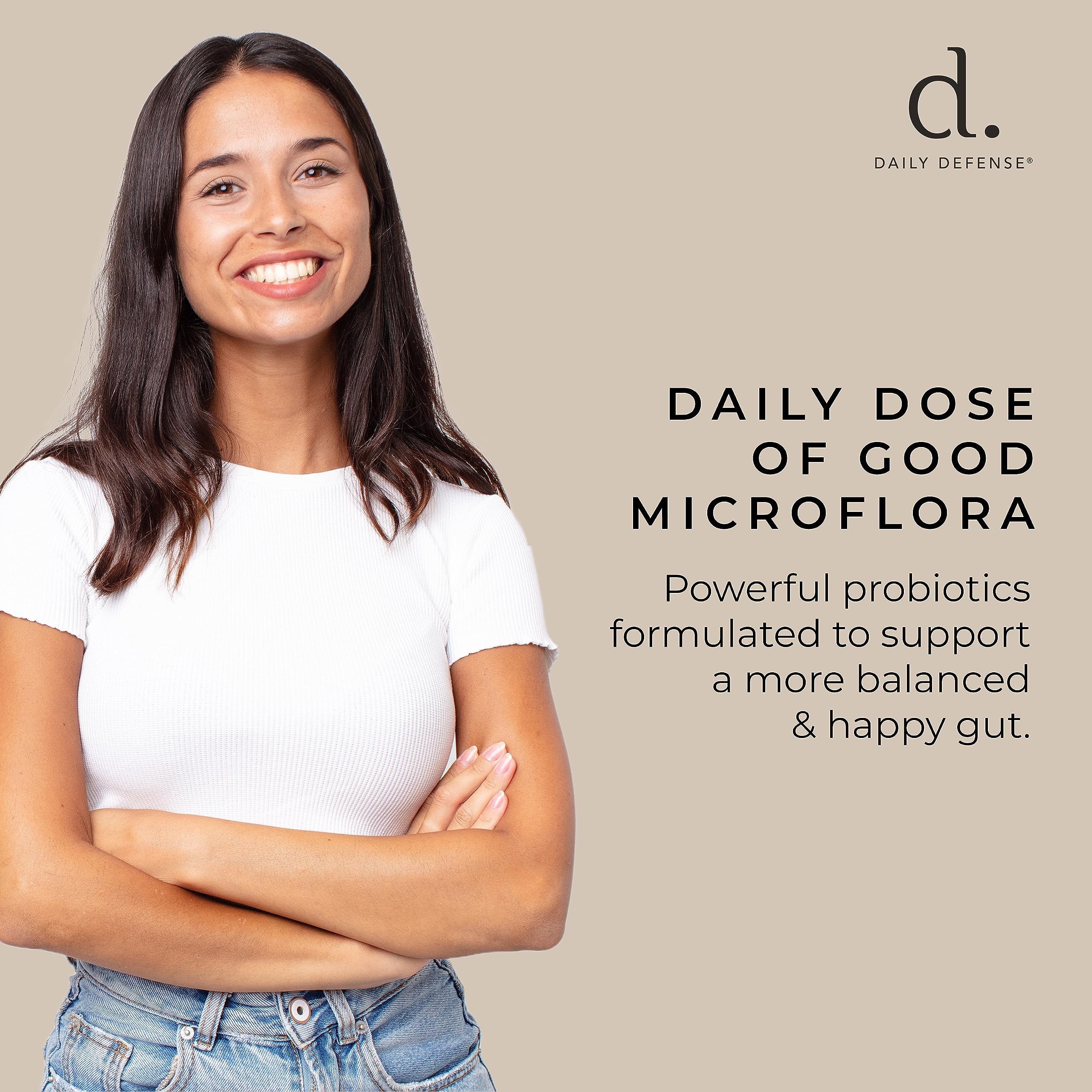 Daily Defense Probiotic Immune Support Supplement - Daily Probiotics for Men with Constipation & Gas - Digestion and Bloating Supplement & Probiotics for Women - 60 Capsules, PROBIO-D Daily Defense uk supplements