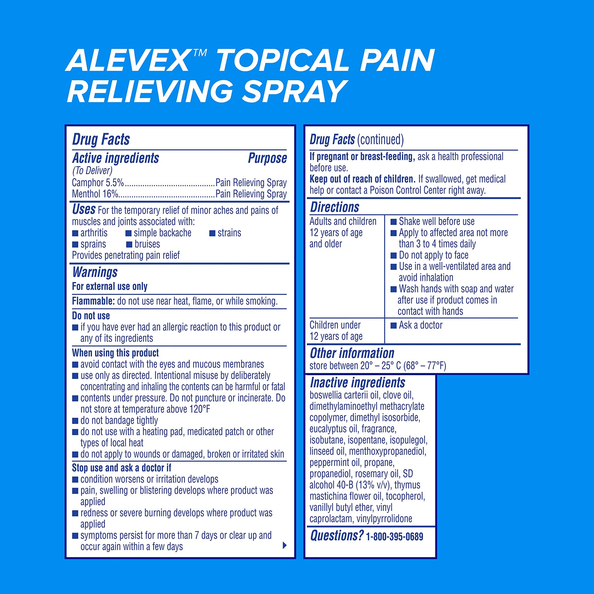 AleveX Pain Relieving Spray, Fast Acting & Fast Drying for Targeted Pain Relief, 3.2 oz Spray Aleve uk supplements
