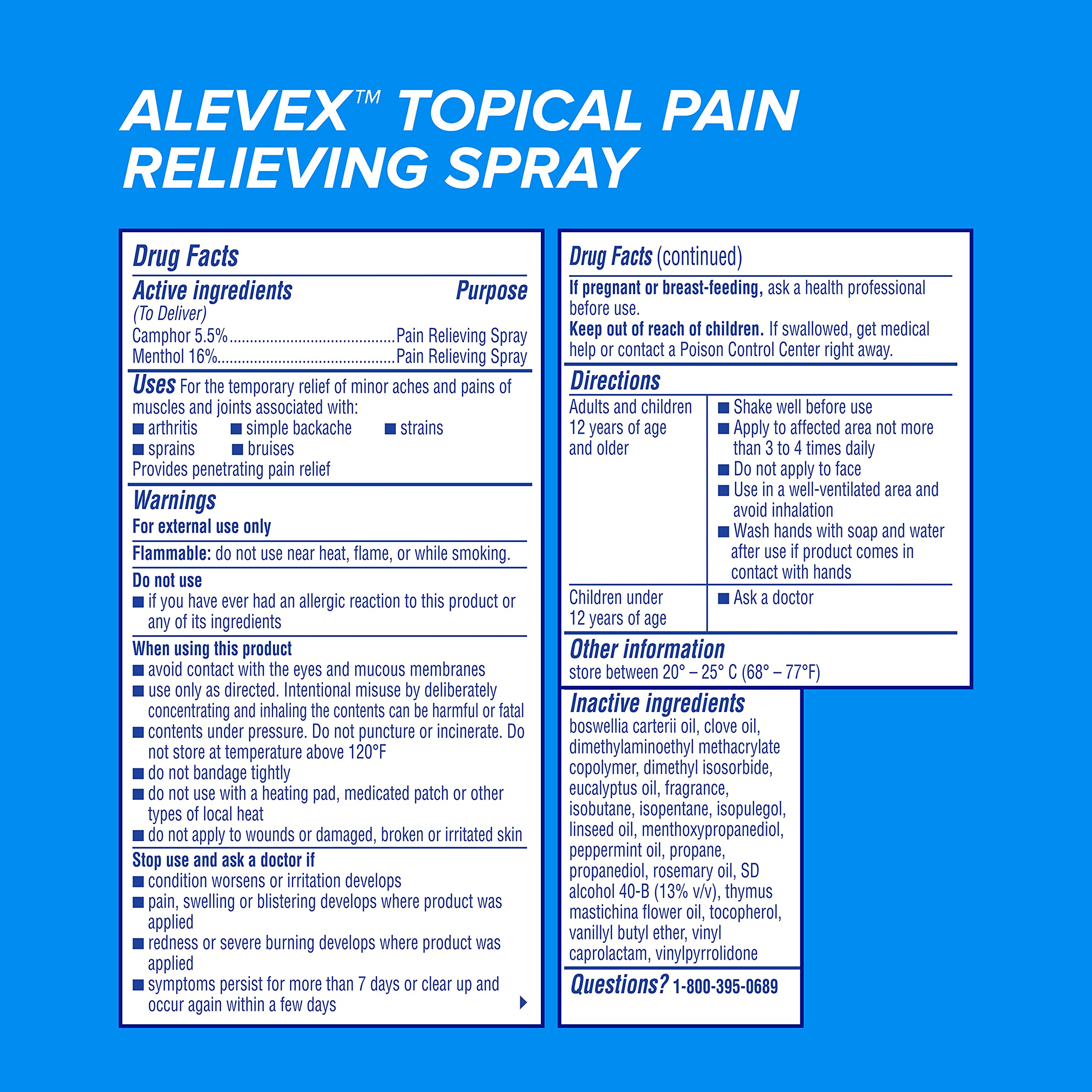 AleveX Pain Relieving Spray, Fast Acting & Fast Drying for Targeted Pain Relief, 3.2 oz Spray Aleve uk supplements