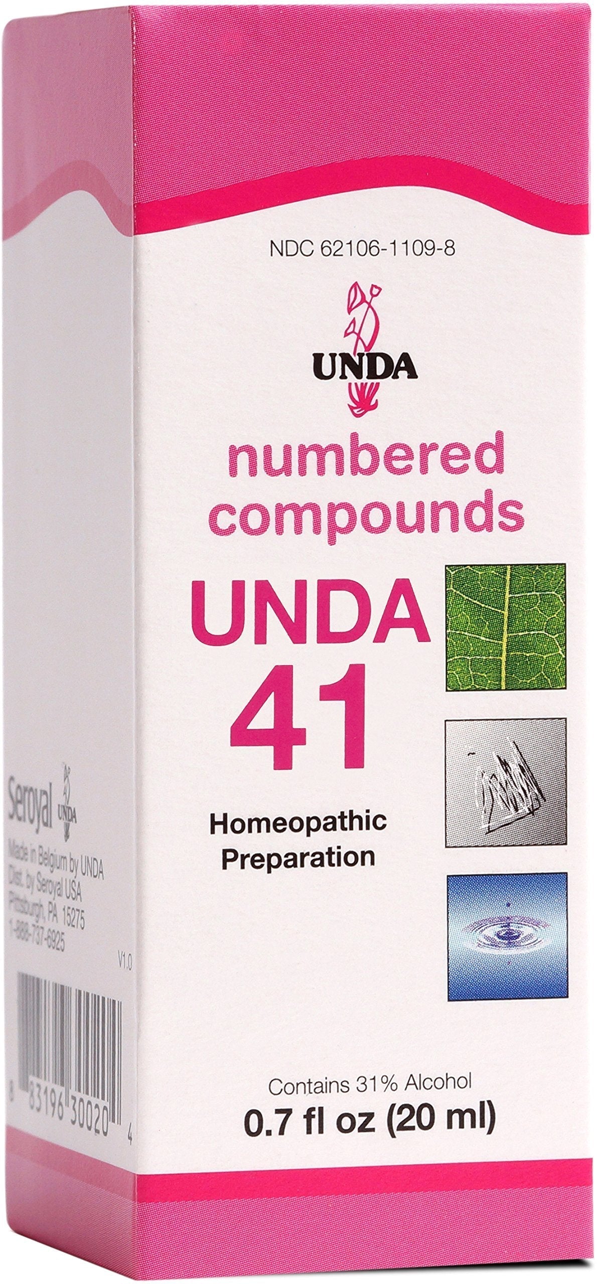 UNDA 41 Numbered Compounds | Homeopathic Preparation | 0.7 fl. oz. UNDA uk supplements