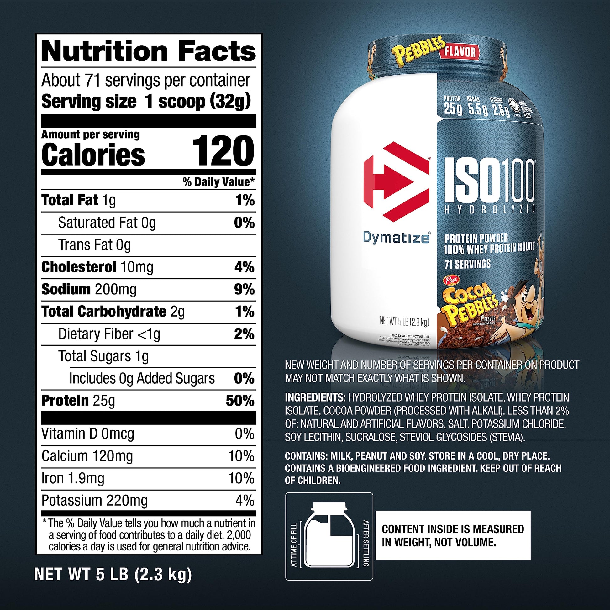 Dymatize ISO100 Hydrolyzed Protein Powder, 100% Whey Isolate, 25g of Protein, 5.5g Dymatize uk supplements