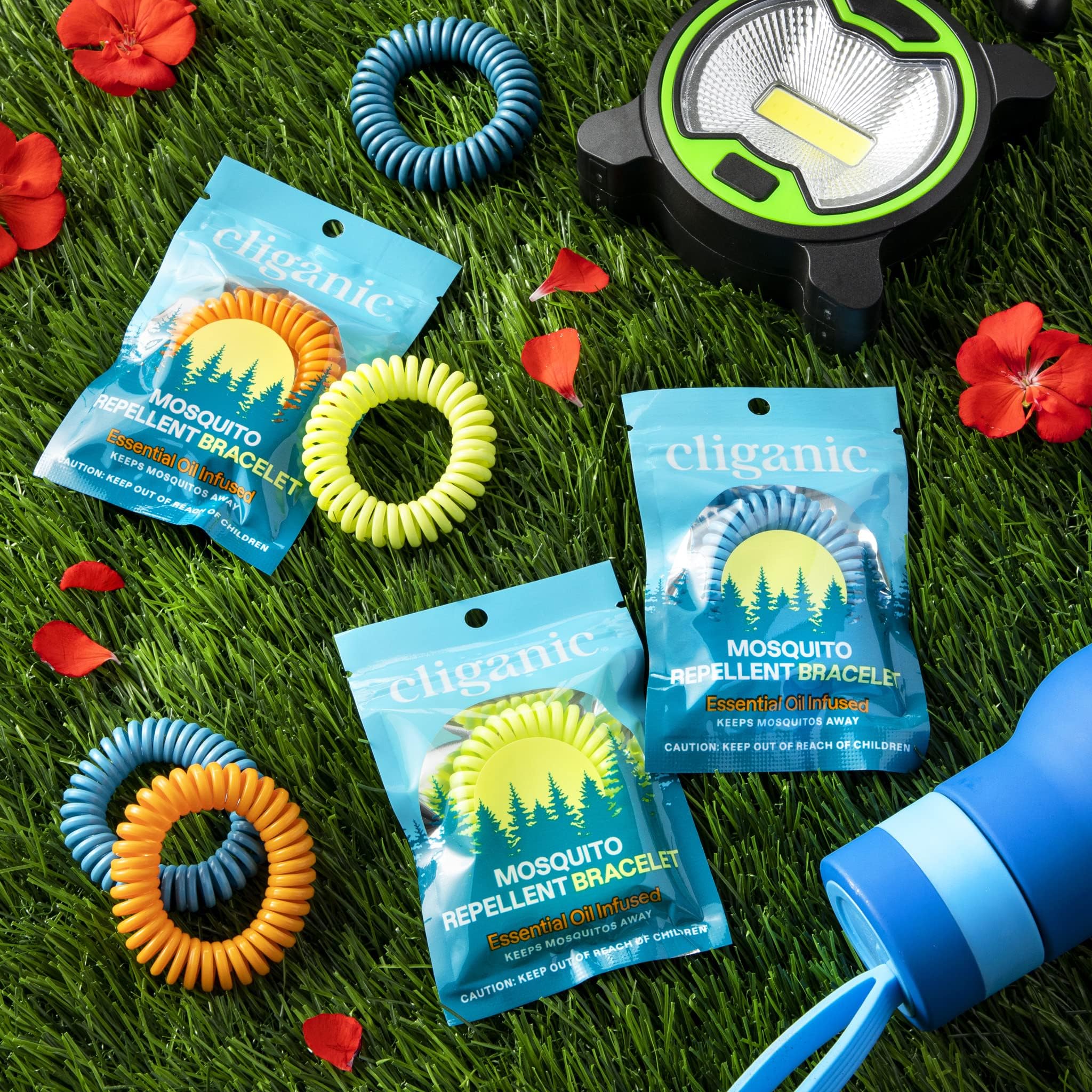 Cliganic 10 Pack Mosquito Repellent Bracelets, DEET-Free Bands, Individuall Cliganic uk supplements