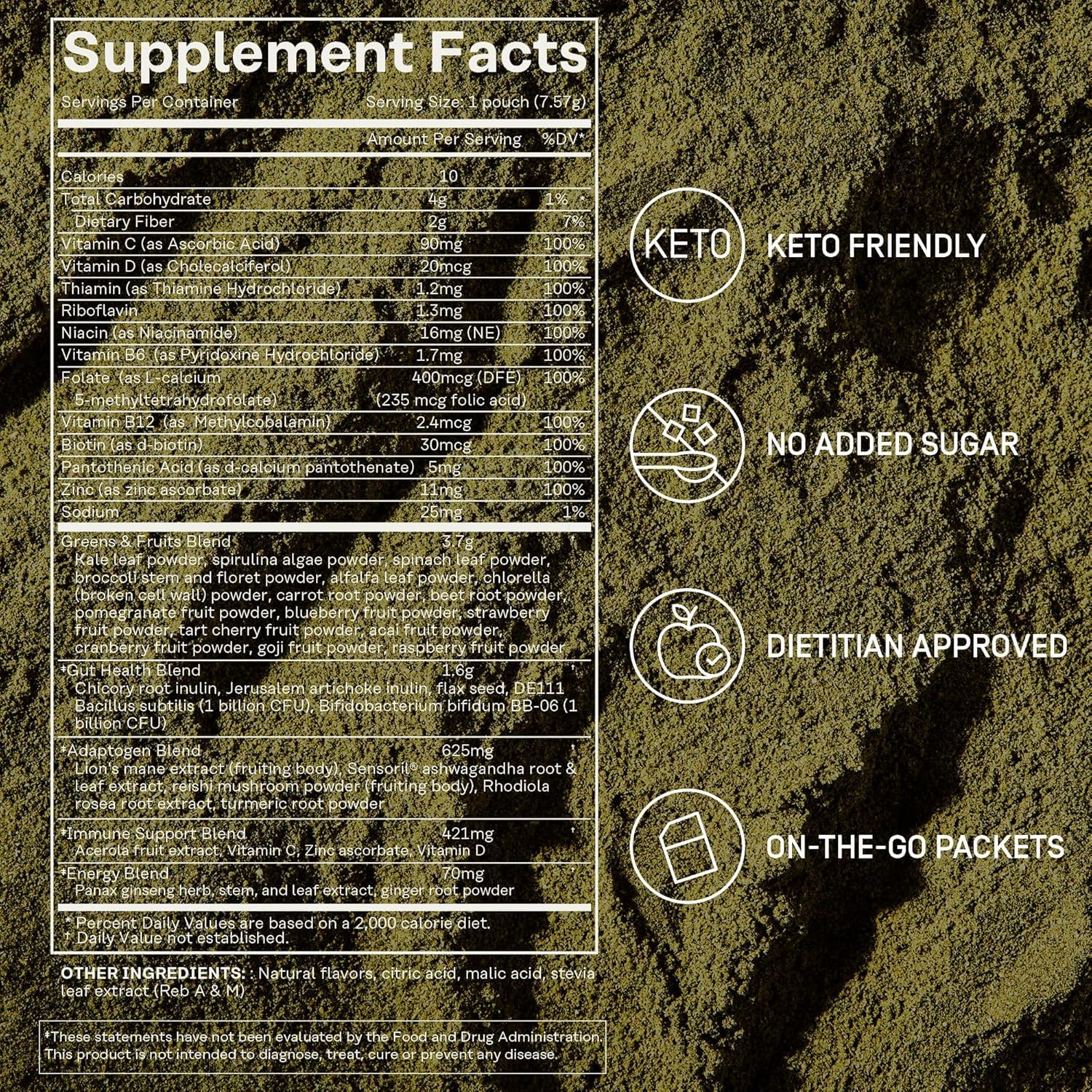 FACTOR FORM Daily Greens Superfood Powder | 5 Functional Blends for Gut Health, Energy & Immunity | Prebiotics, Probiotics, Adaptogens, B Vitamins (7 Servings, Individual Packets) FACTOR FORM uk supplements