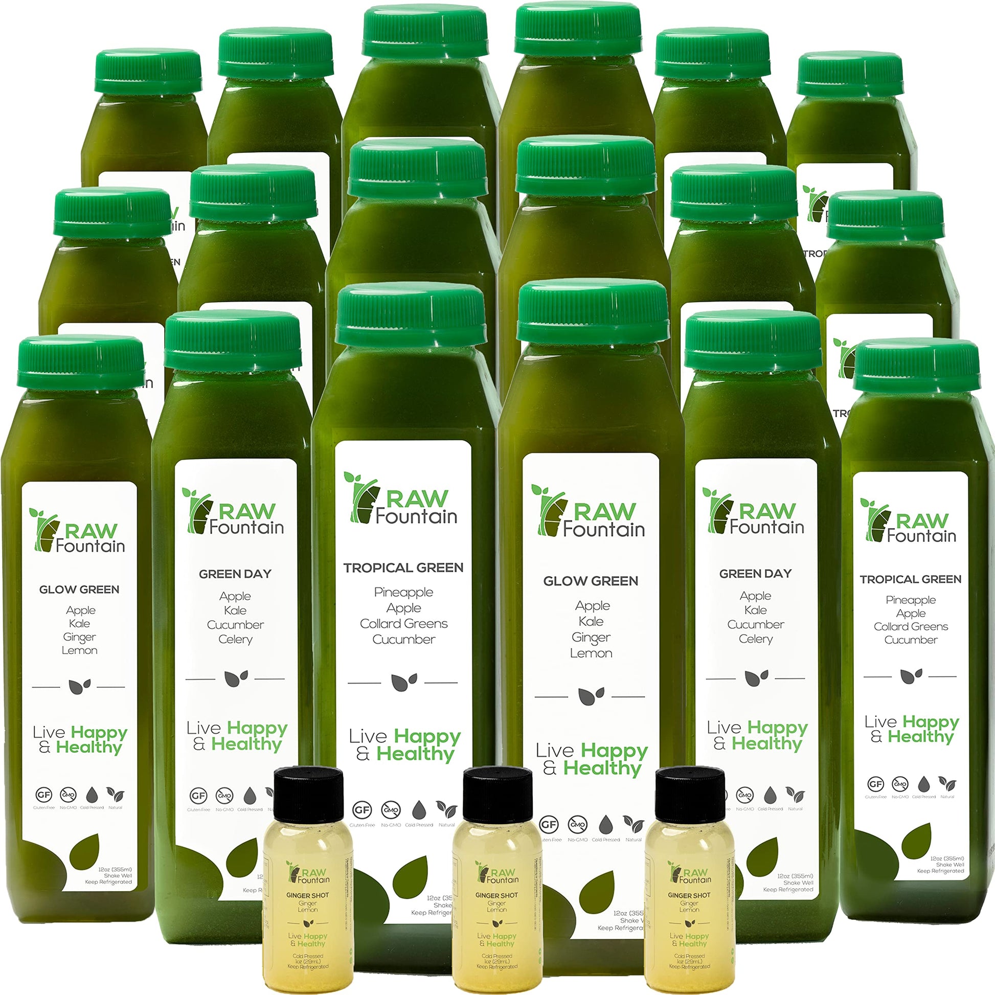 Raw Fountain 5 Day Green Juice Cleanse, All Natural Raw, Vegan Detox, Cold Pressed Raw Fountain uk supplements