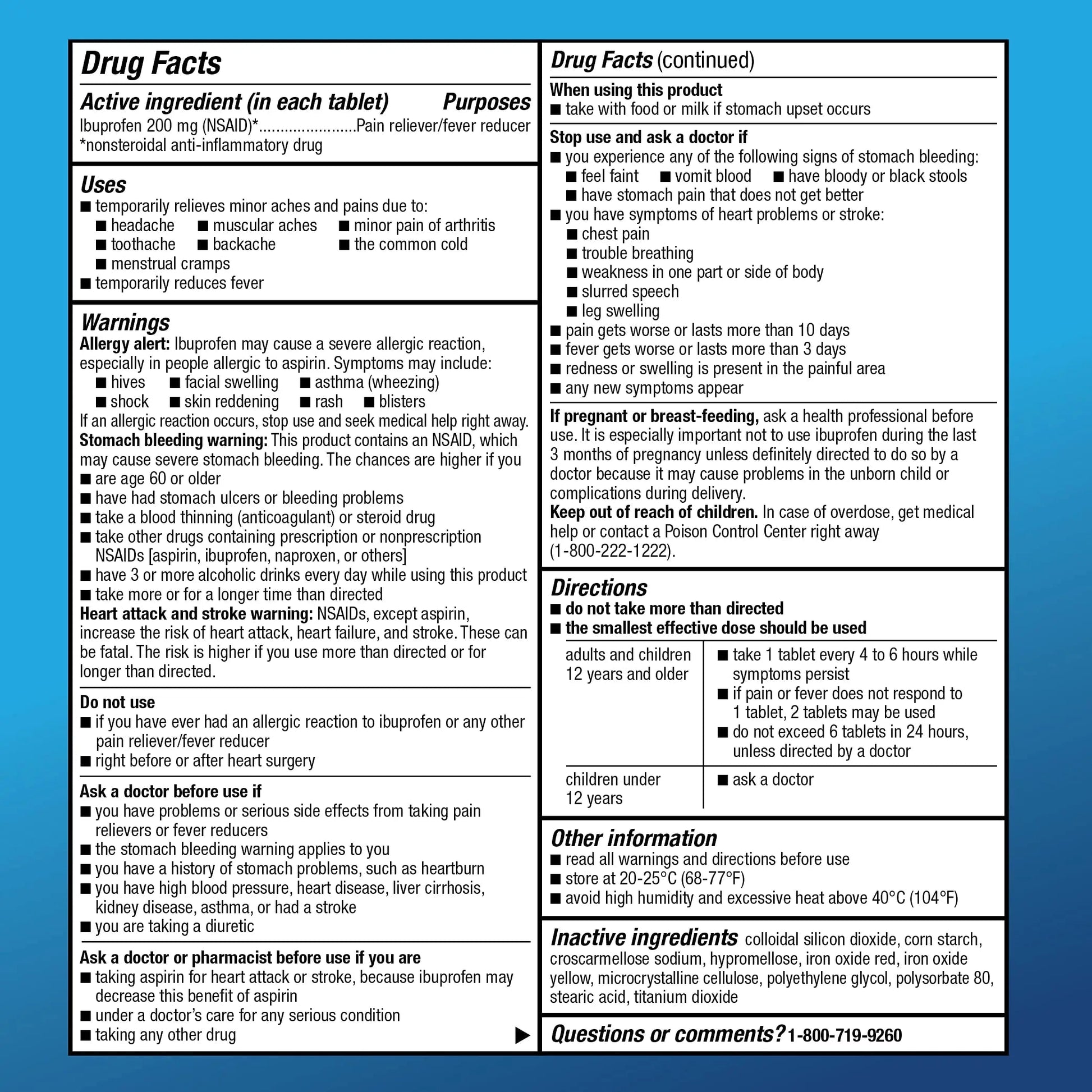 Amazon Basic Care Ibuprofen Tablets, 200 mg, Pain Reliever and Fever Reducer, For Headache, Muscular Aches, Arthritis, Backache, Menstrual Pain, 100 Count (Pack of 1) Amazon Basic Care uk supplements