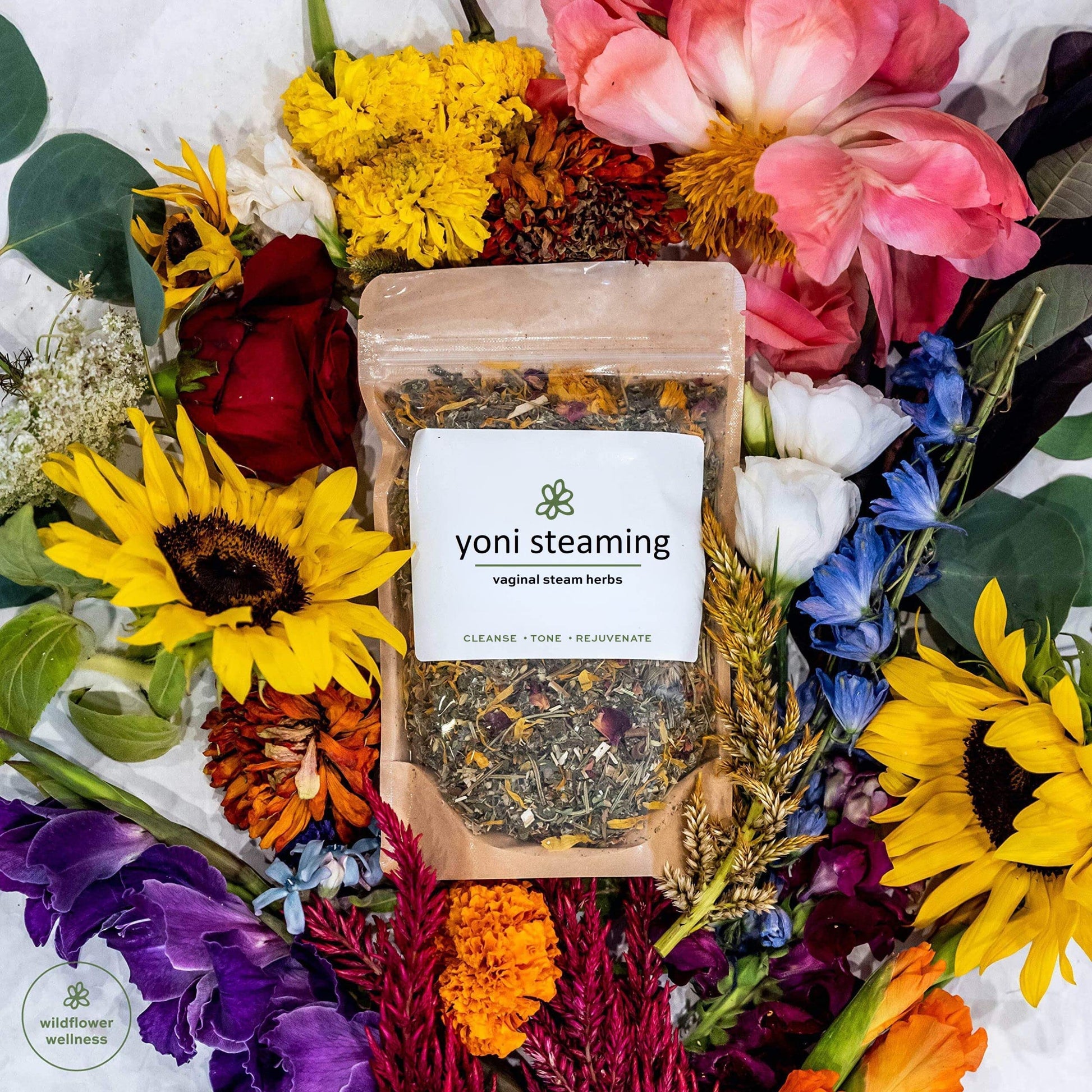 Yoni Steaming Herbs (5 Steams) | Cleansing + Gentle Formula | Formulated by Trained Herbalist WILDFLOWER WELLNESS uk supplements