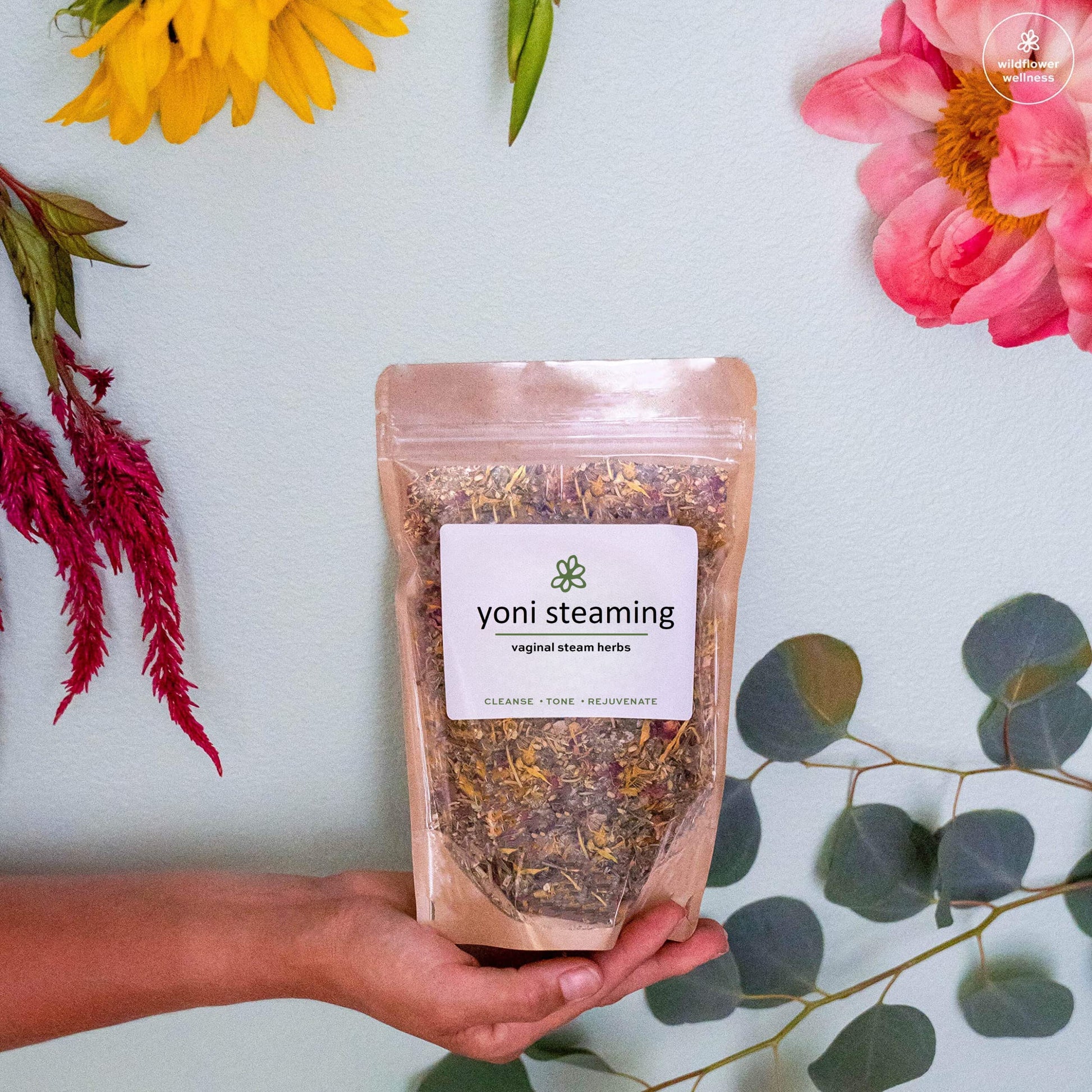 Yoni Steaming Herbs (5 Steams) | Cleansing + Gentle Formula | Formulated by Trained Herbalist WILDFLOWER WELLNESS uk supplements