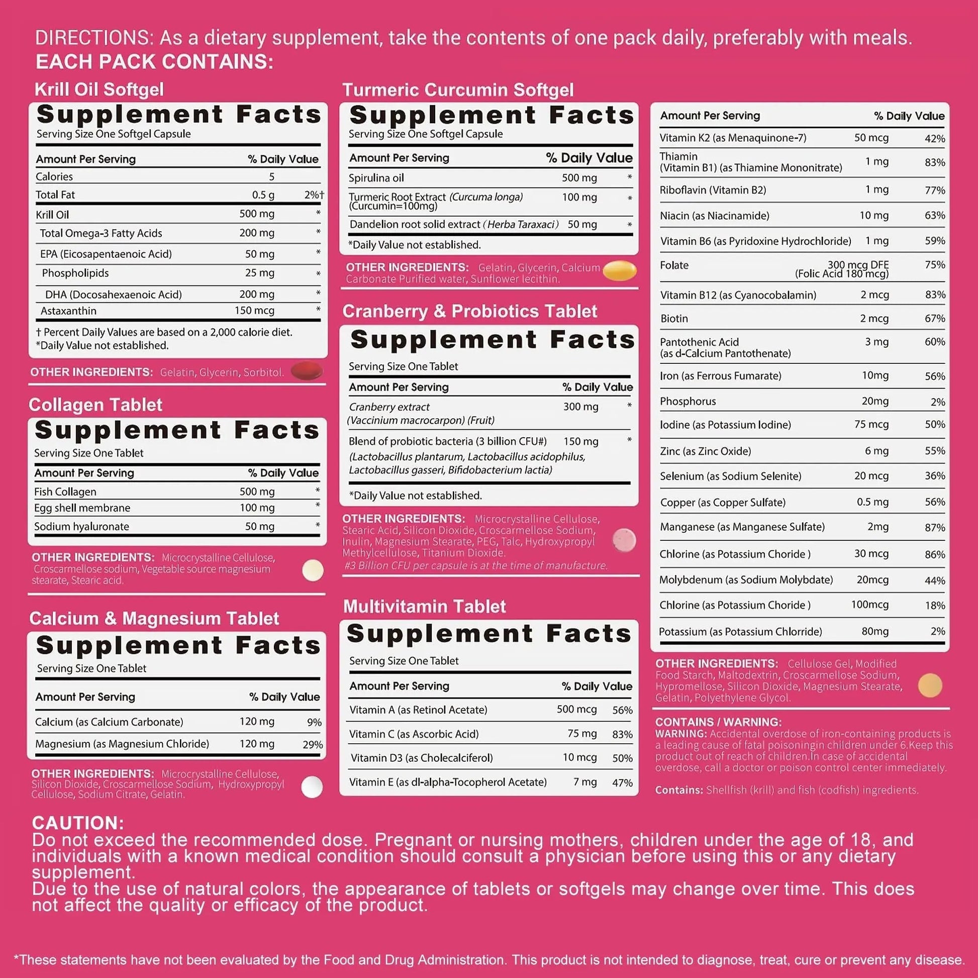 RevitaPlus Multivitamin for Women with Vitamin A,B,C,D3,E,K2,Biotin, Collagen,Krill Oil,Cranberries Supports Energy,Wellness,Beauty and Immune RevitaPlus uk supplements