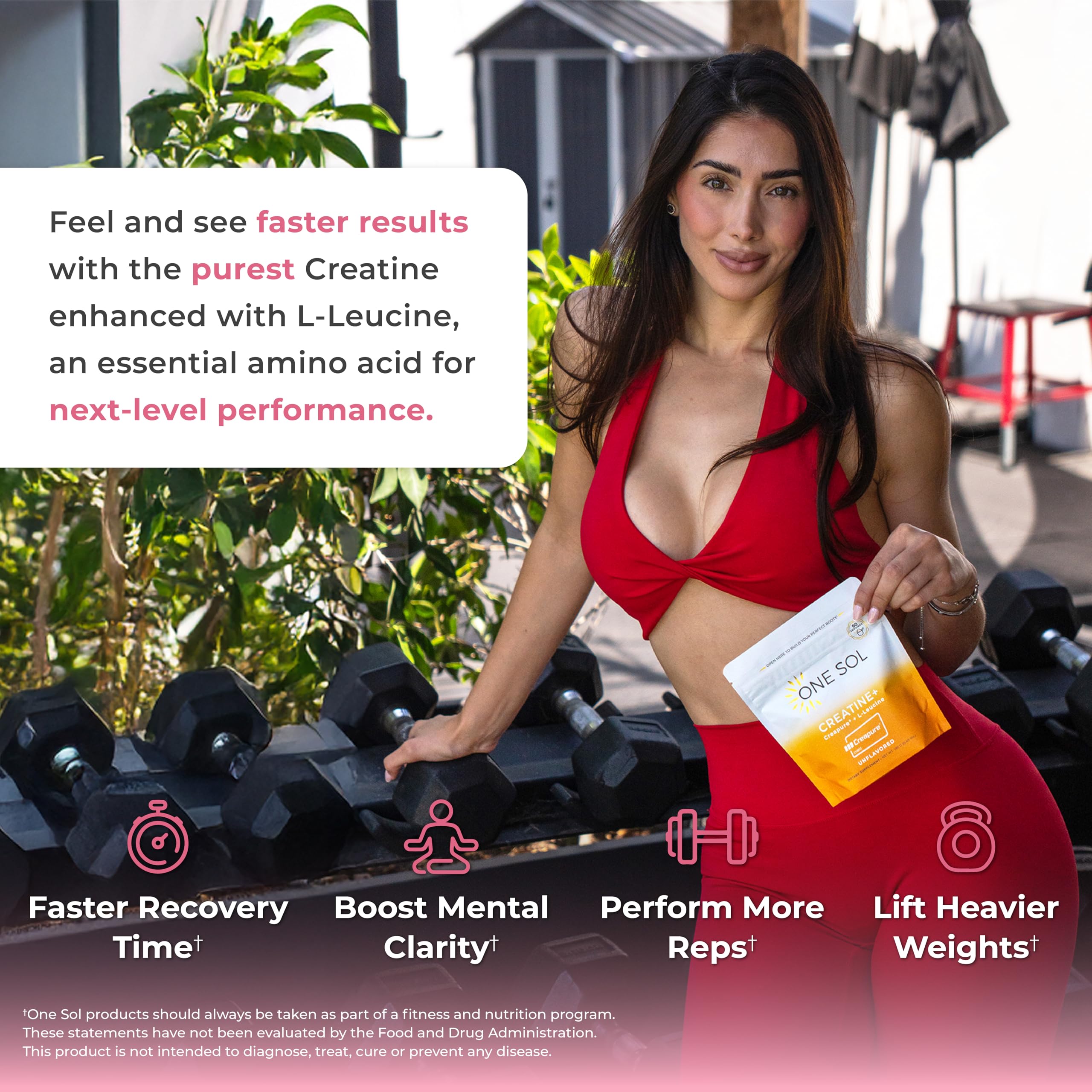One Sol Creatine for Women, All Natural Women’s Creatine Powder w Creapure & Leucine, Increase Lean Muscle Mass, Reduce Recovery Time, Promotes Brain & Bone Health (Unflavored, 60 Servings) One Sol uk supplements