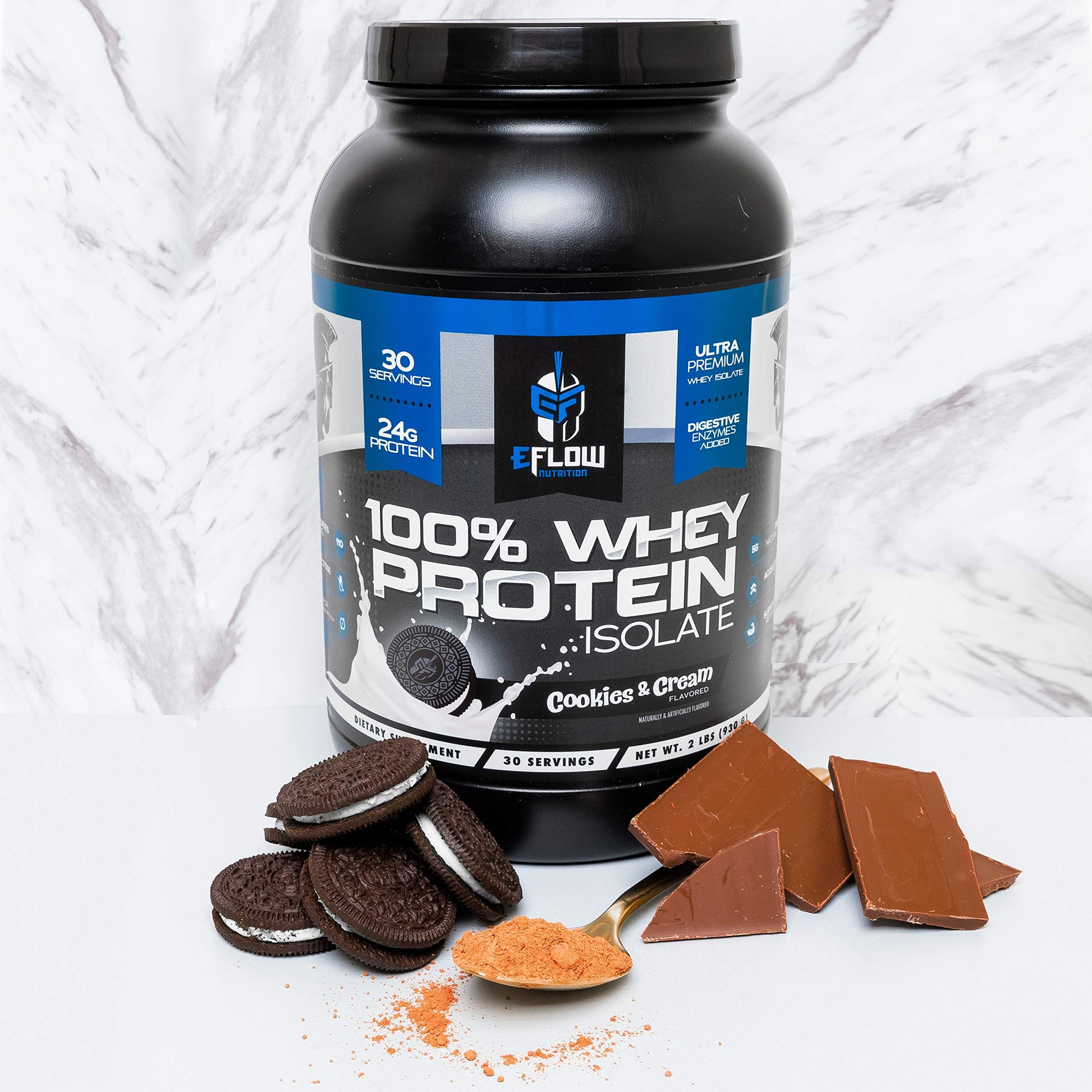 eFlow Nutrition 100% Whey Protein Isolate - Lactose-Free Digestive Enzymes Added eFlow Nutrition uk supplements
