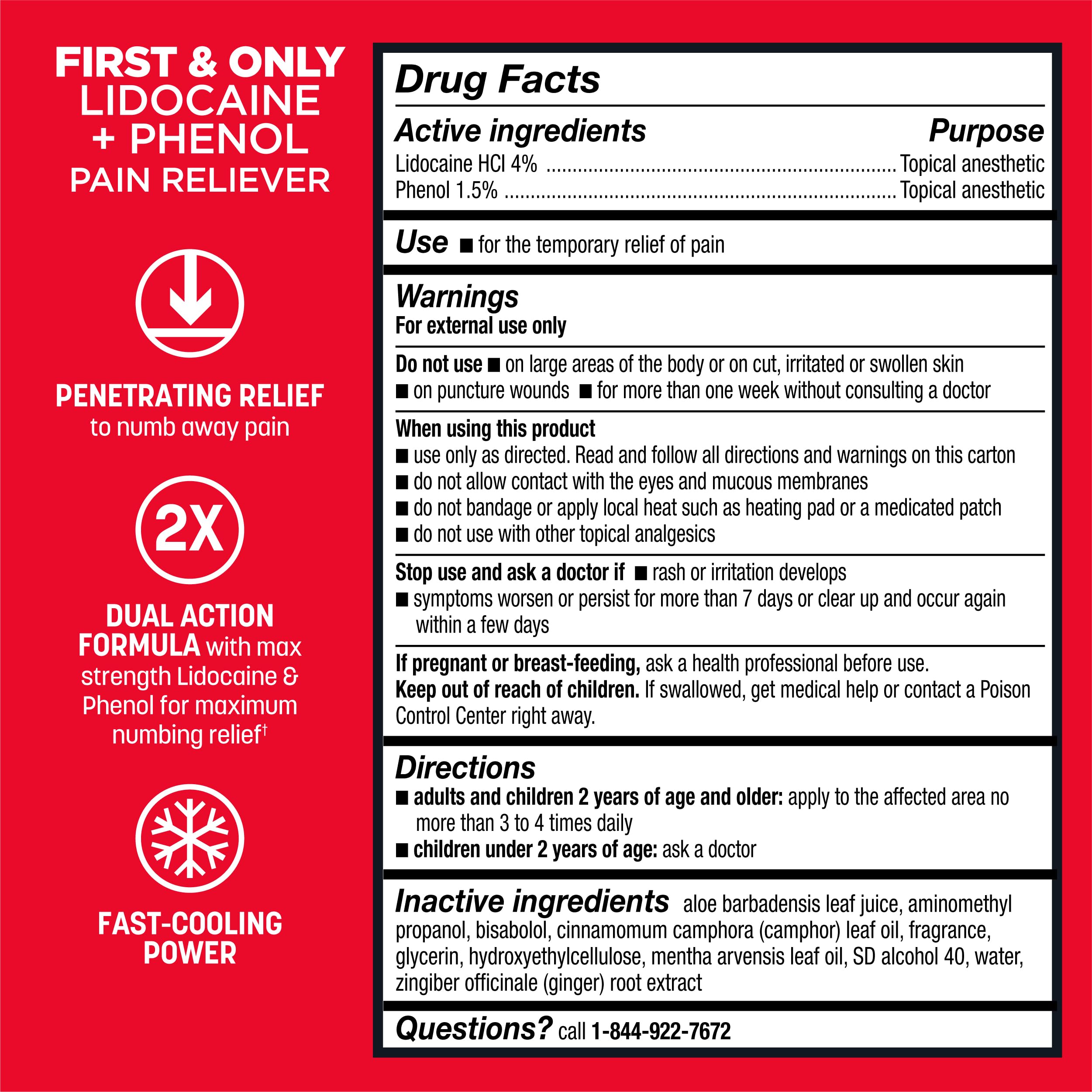Absorbine Jr. PRO Maximum Strength Lidocaine Roll-On for Targeted Nerve and Muscle Pain Relief, 4% Lidocaine + 1.5% Phenol, Fast Acting & Long Lasting, 2.5 oz ABSORBINE JR. uk supplements